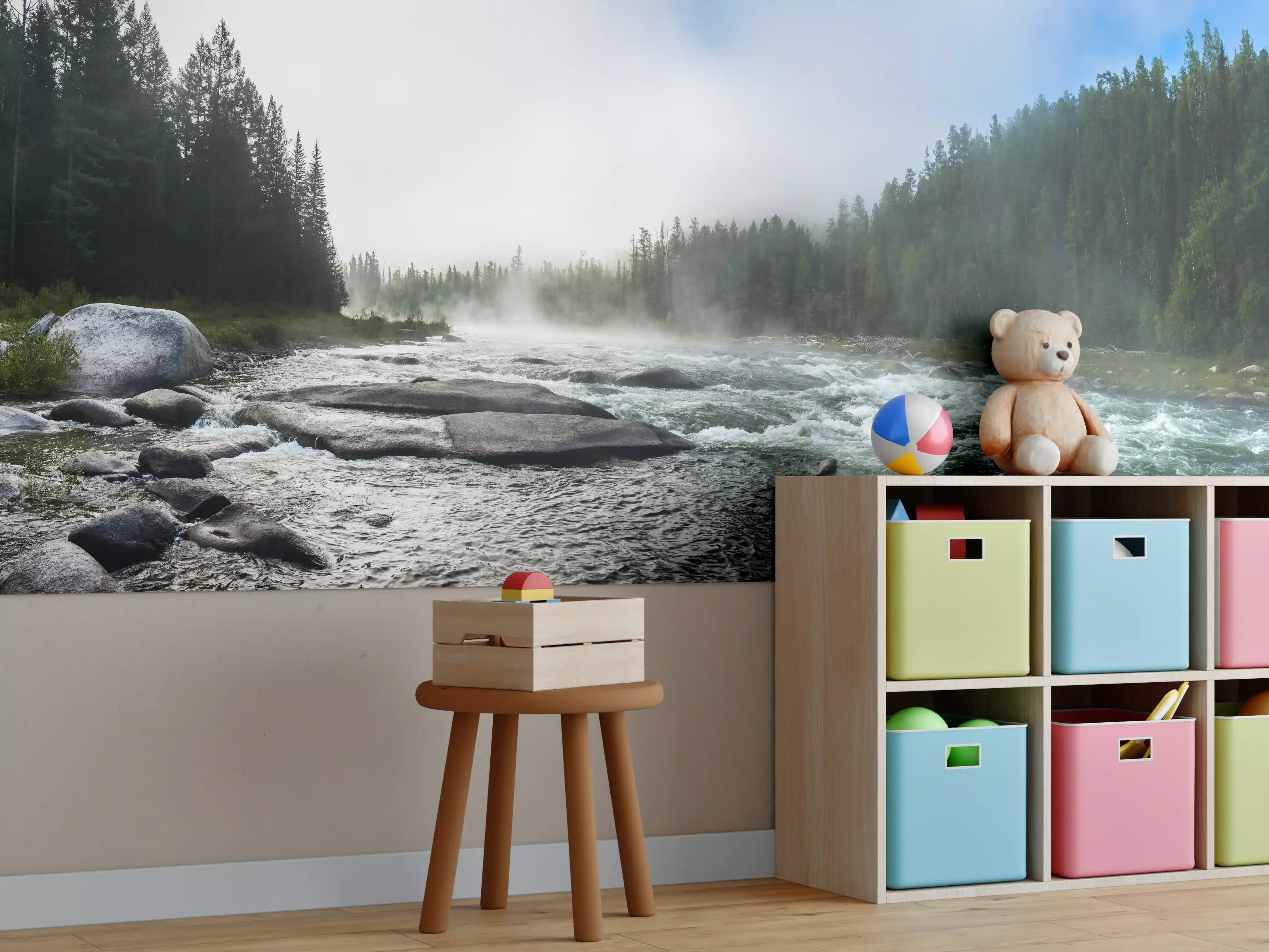Kinderzimmer Wandgestaltung - Sibirischer Fluss Balyiktyig