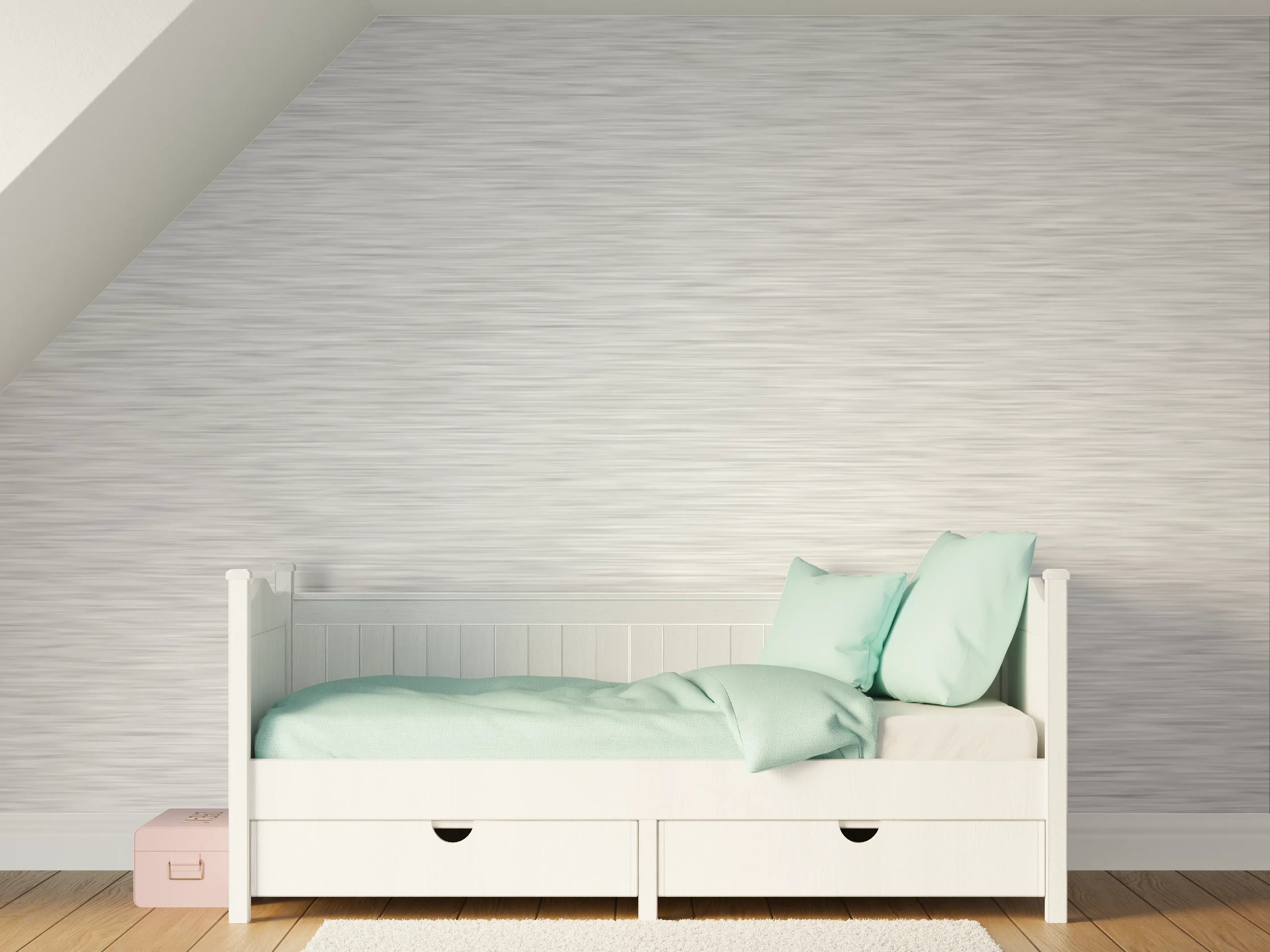 Kinderzimmer Wandgestaltung - Silver - ALU Prime - Metall Gebürstet