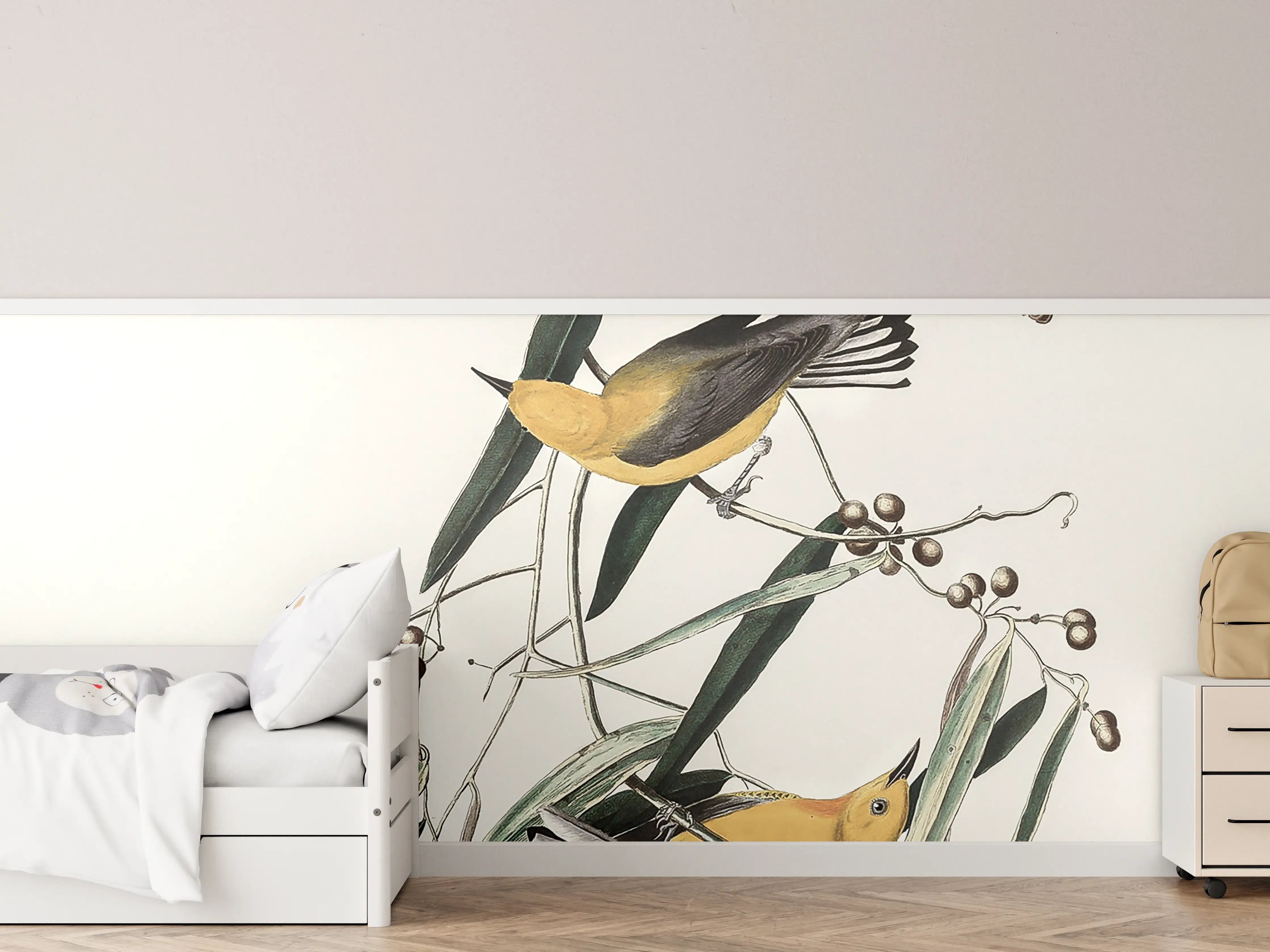 Kinderzimmer Wandgestaltung - Singvogel Portrait - John James Audubon