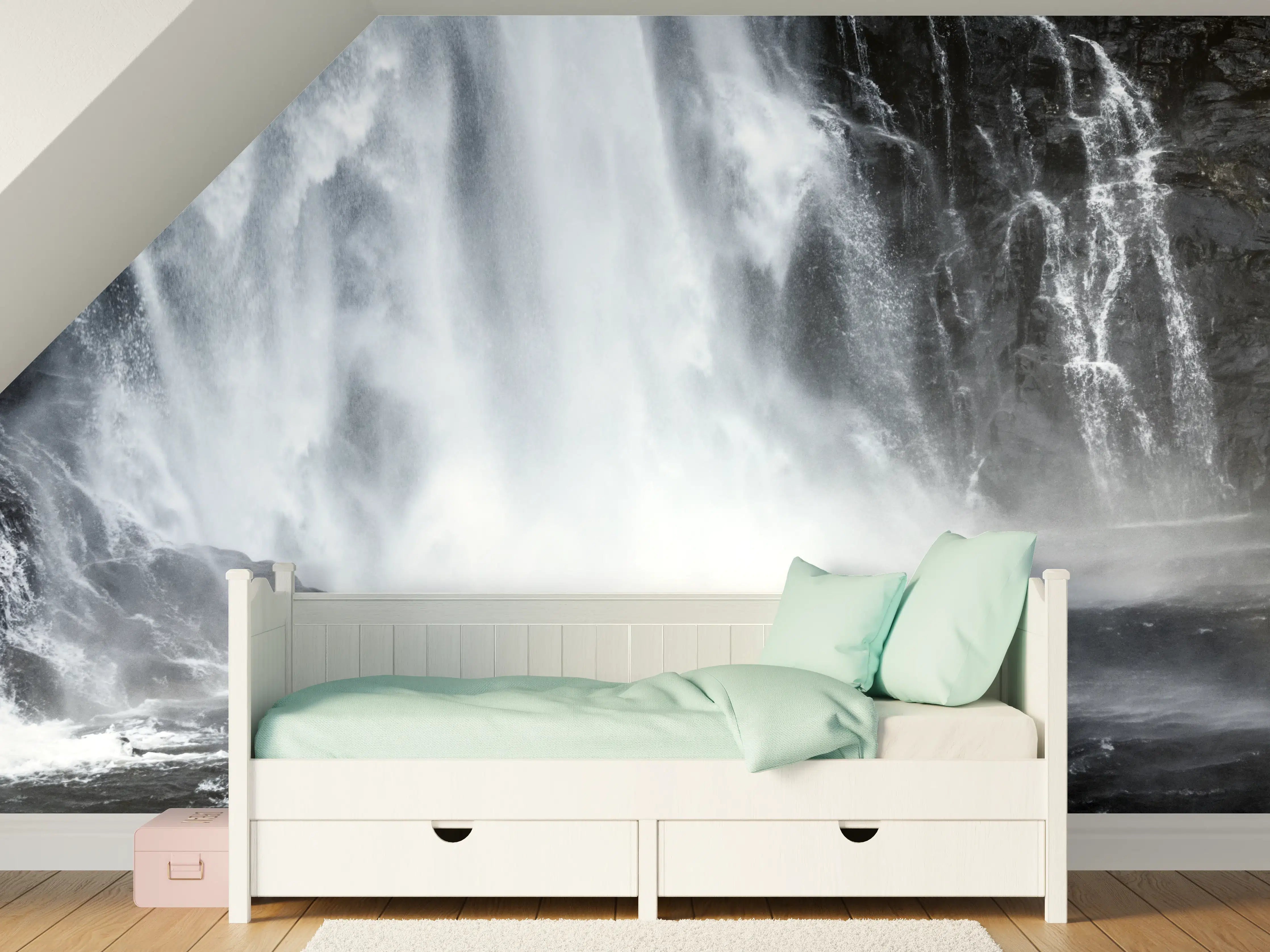 Kinderzimmer Wandgestaltung - Skjervefossen Wasserfall 