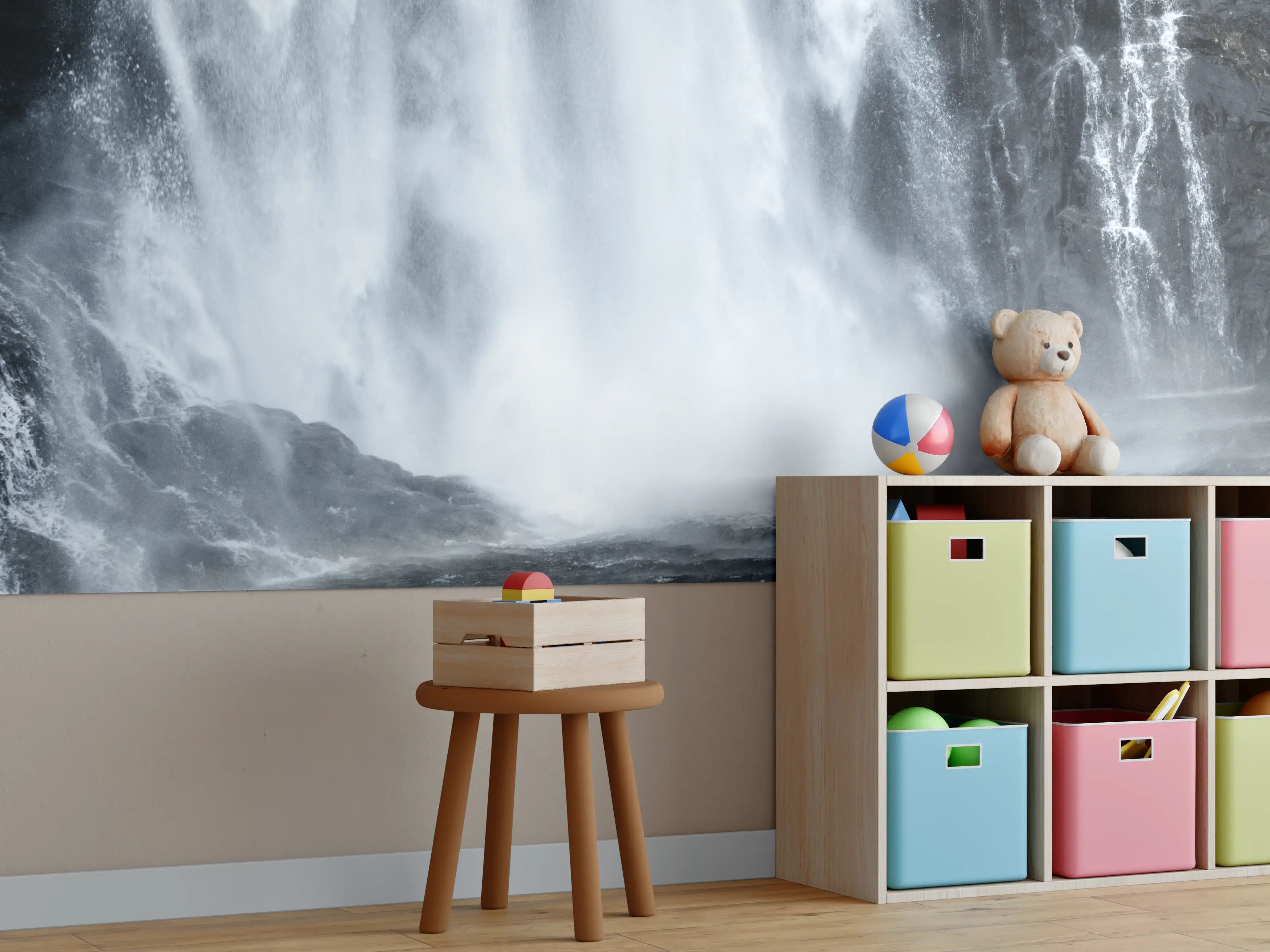 Kinderzimmer Wandgestaltung - Skjervefossen Wasserfall 