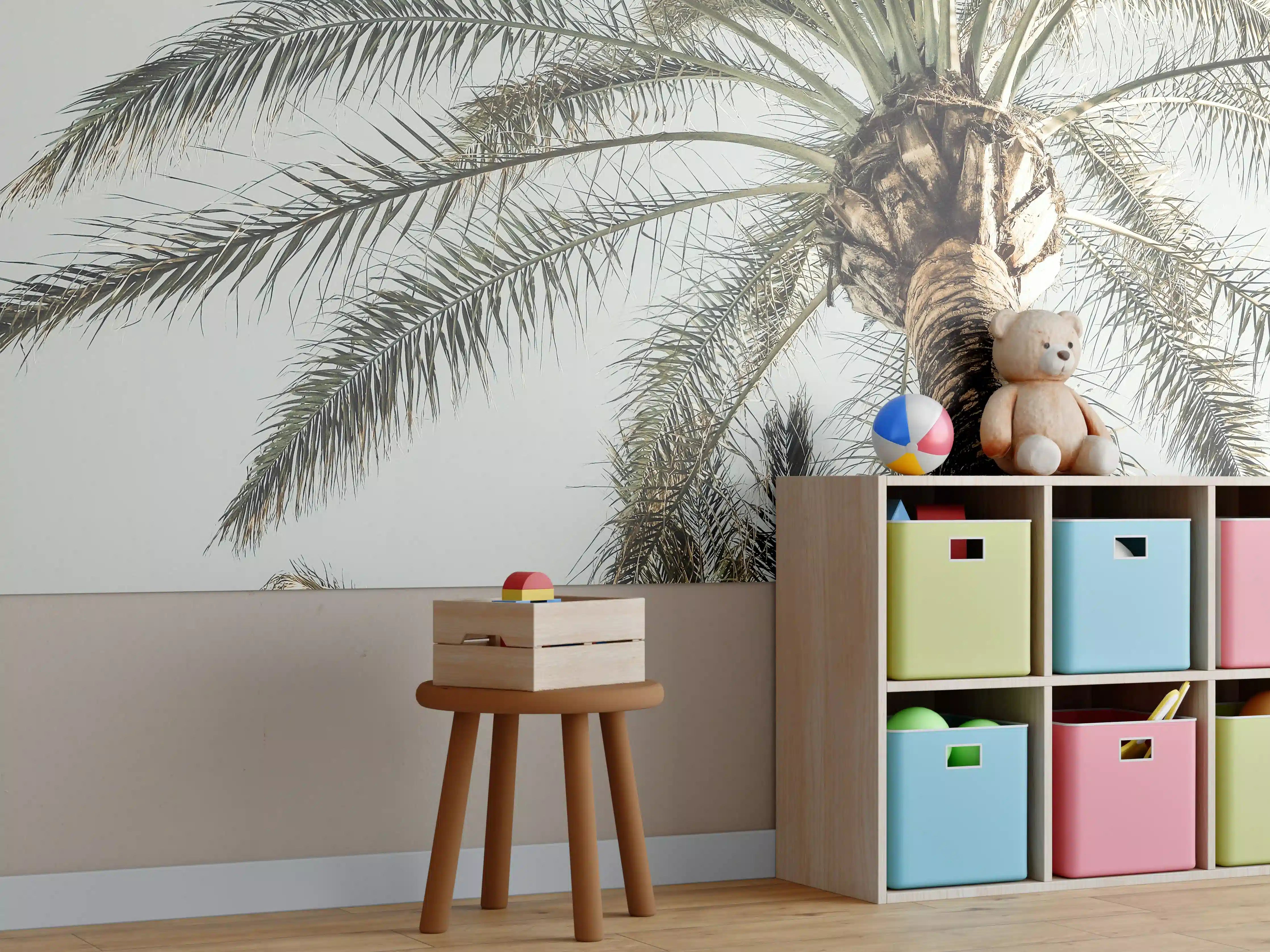 Kinderzimmer Wandgestaltung - Sommerliche Palme 