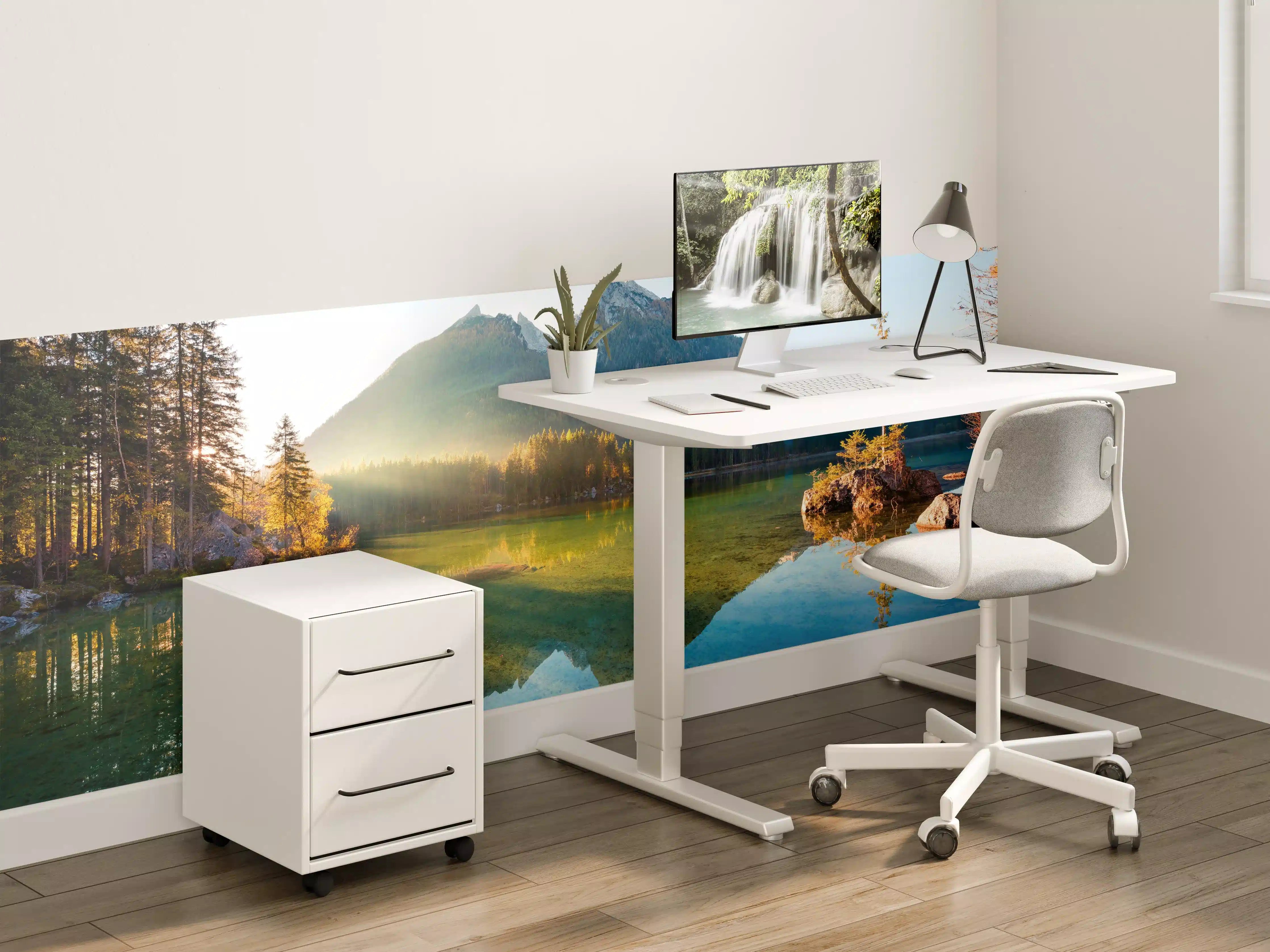 Kinderzimmer Wandgestaltung - Sonnenaufgang am Hintersee