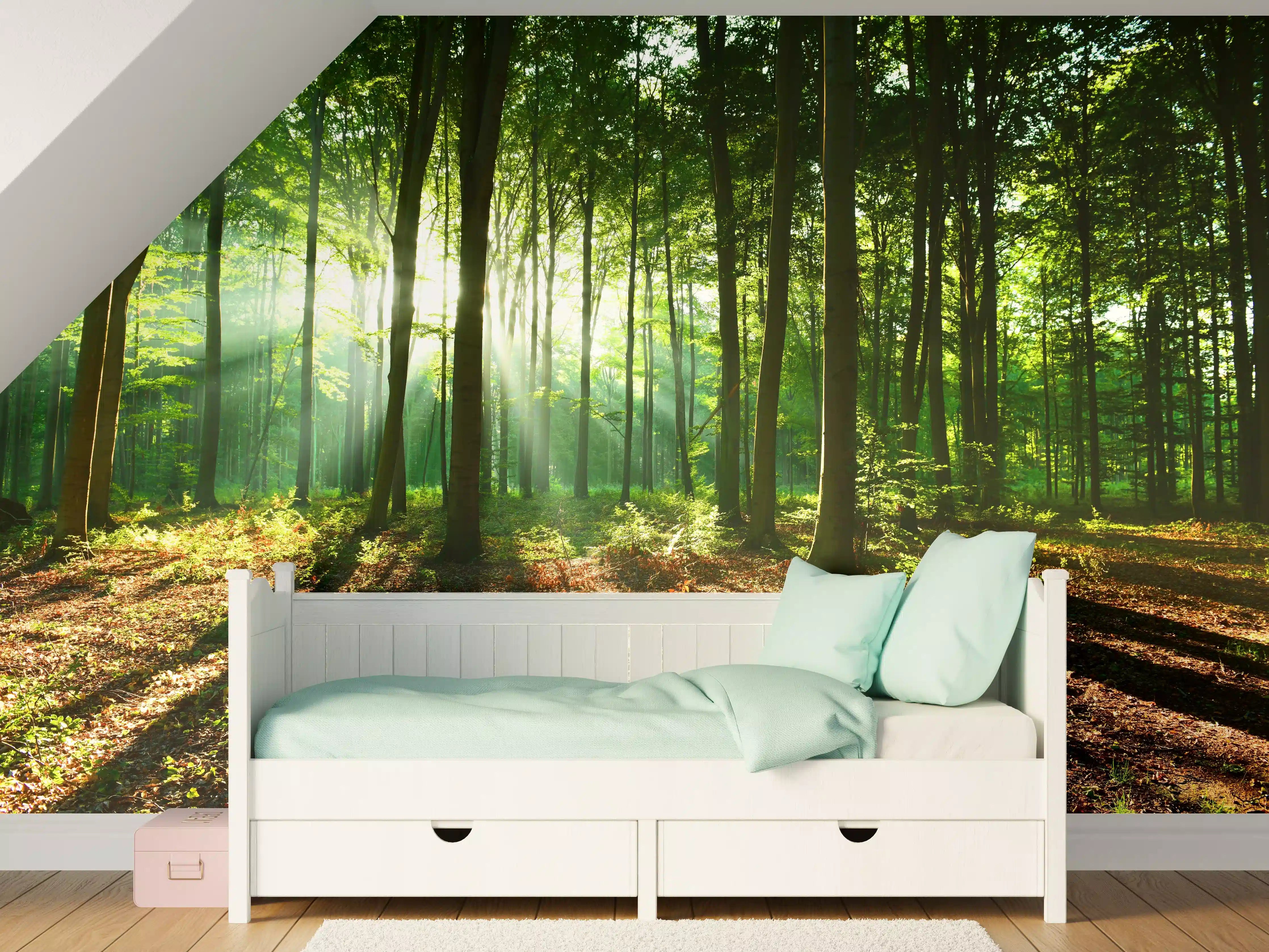 Kinderzimmer Wandgestaltung - Sonnenaufgang im Bayrischem Wald