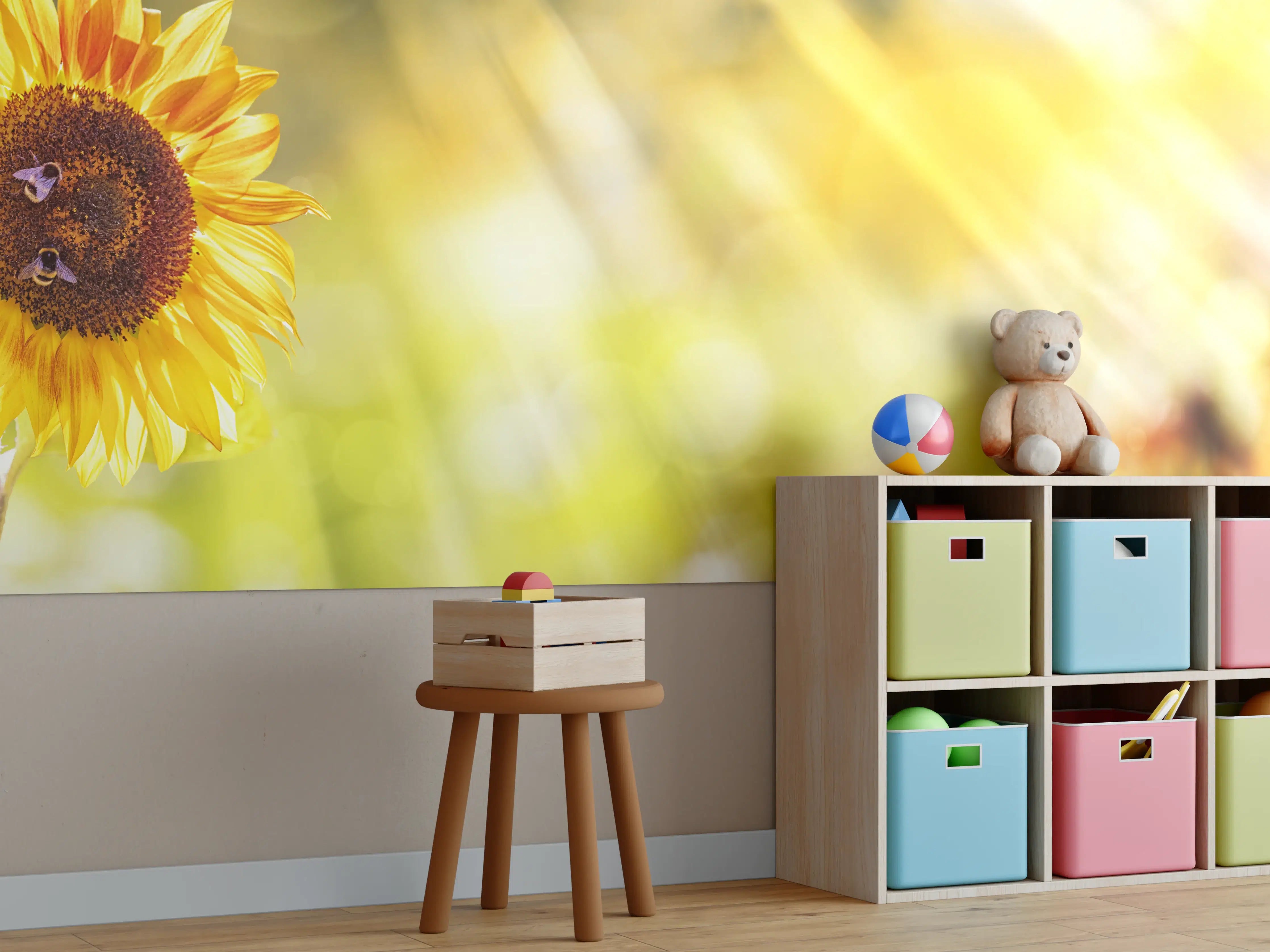 Kinderzimmer Wandgestaltung - Sonnenblume