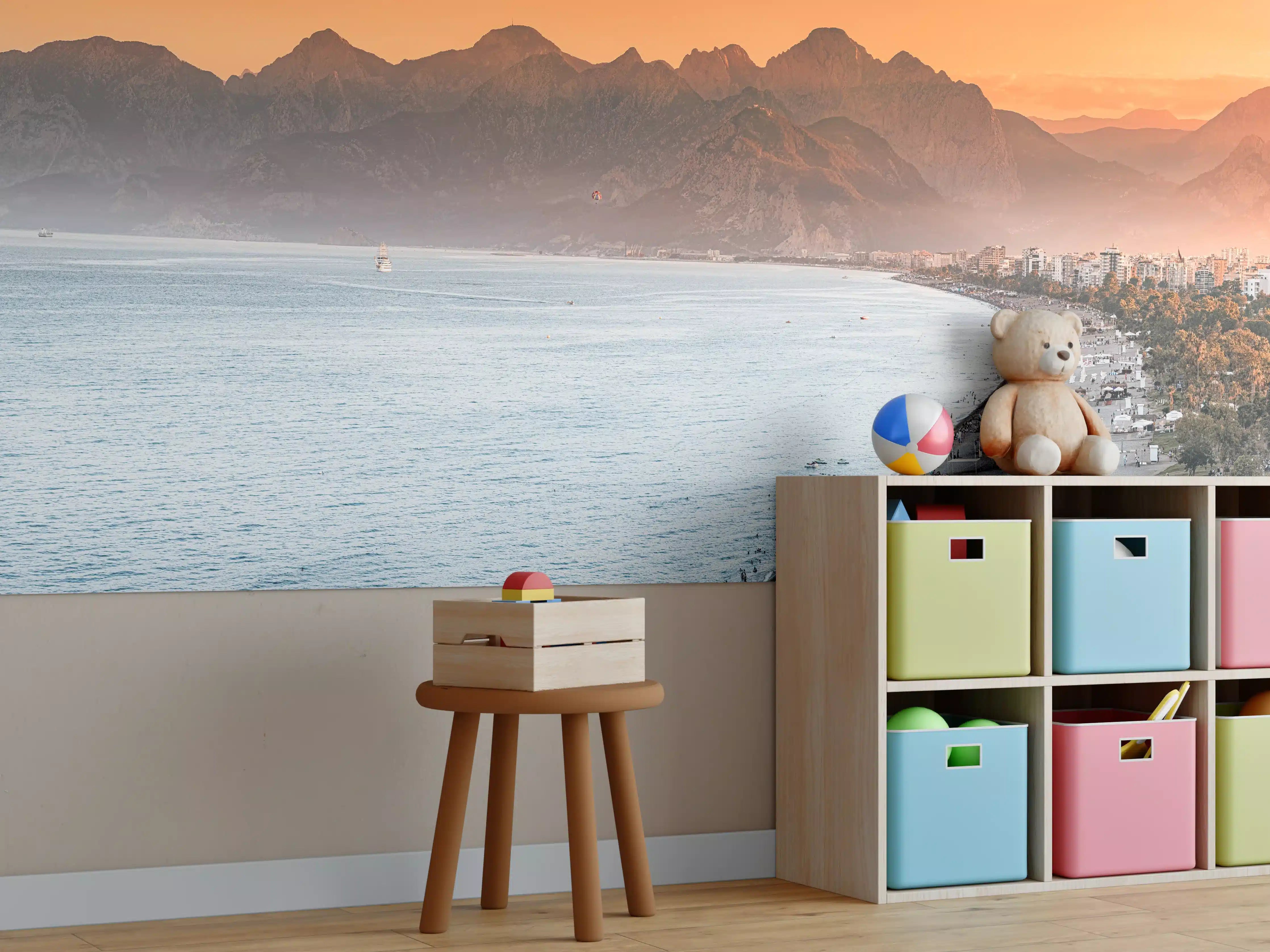 Kinderzimmer Wandgestaltung - Sonnenuntergang Konyaalti Strand Türkei