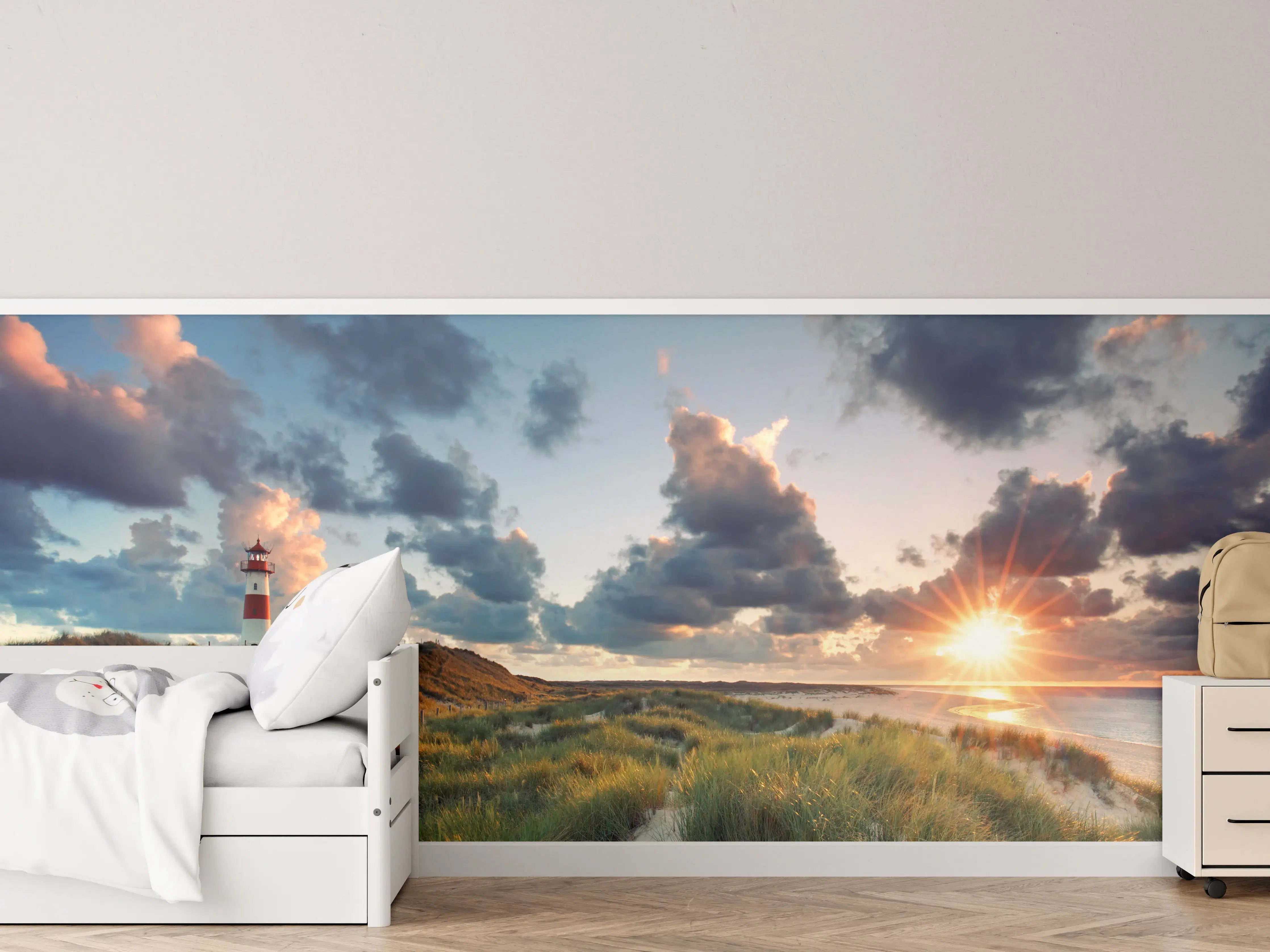 Kinderzimmer Wandgestaltung - Sonnenuntergang Panorama - Sylt