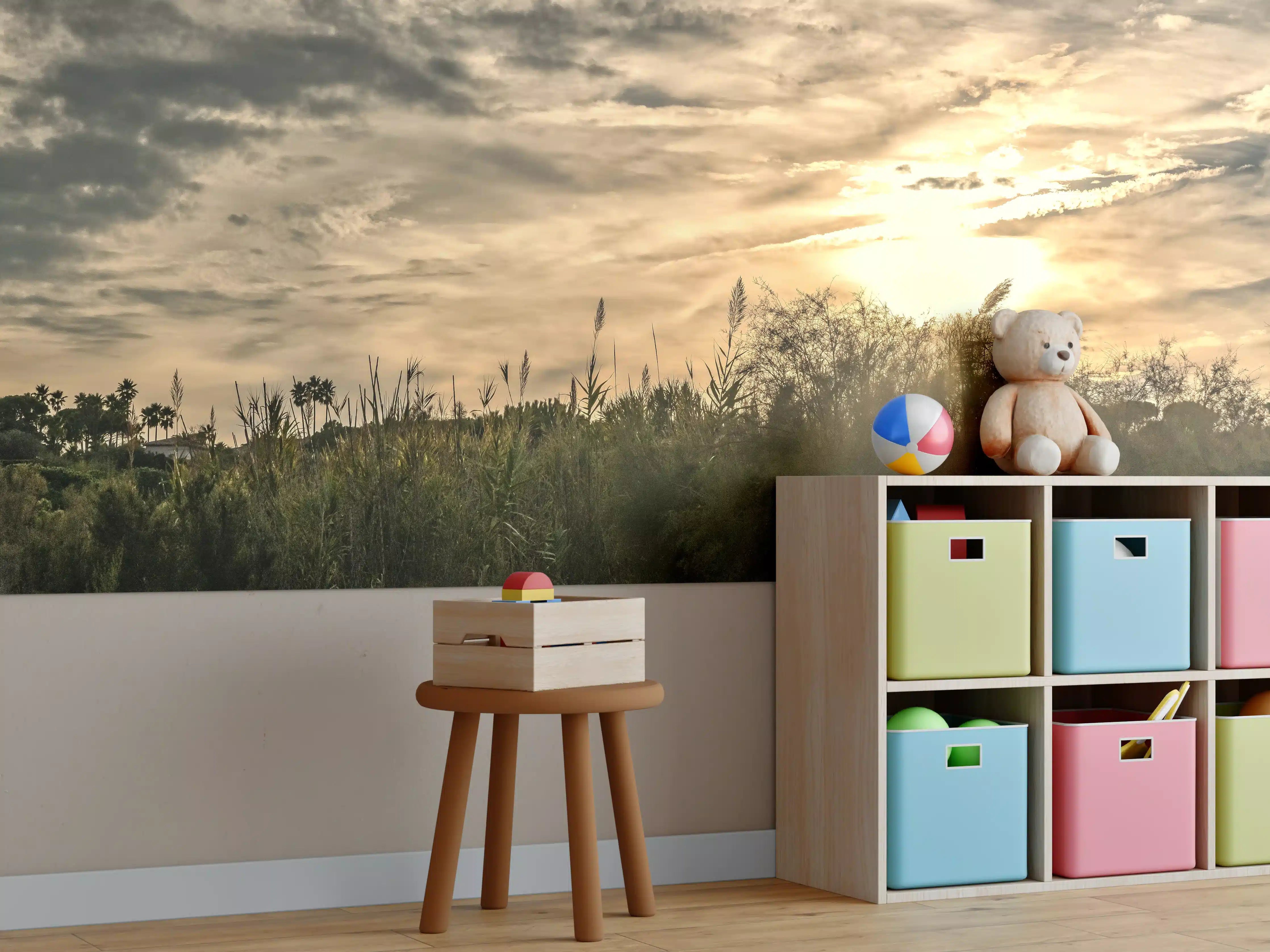 Kinderzimmer Wandgestaltung - Sonnenuntergang am Pampelonne in Saint Tropez