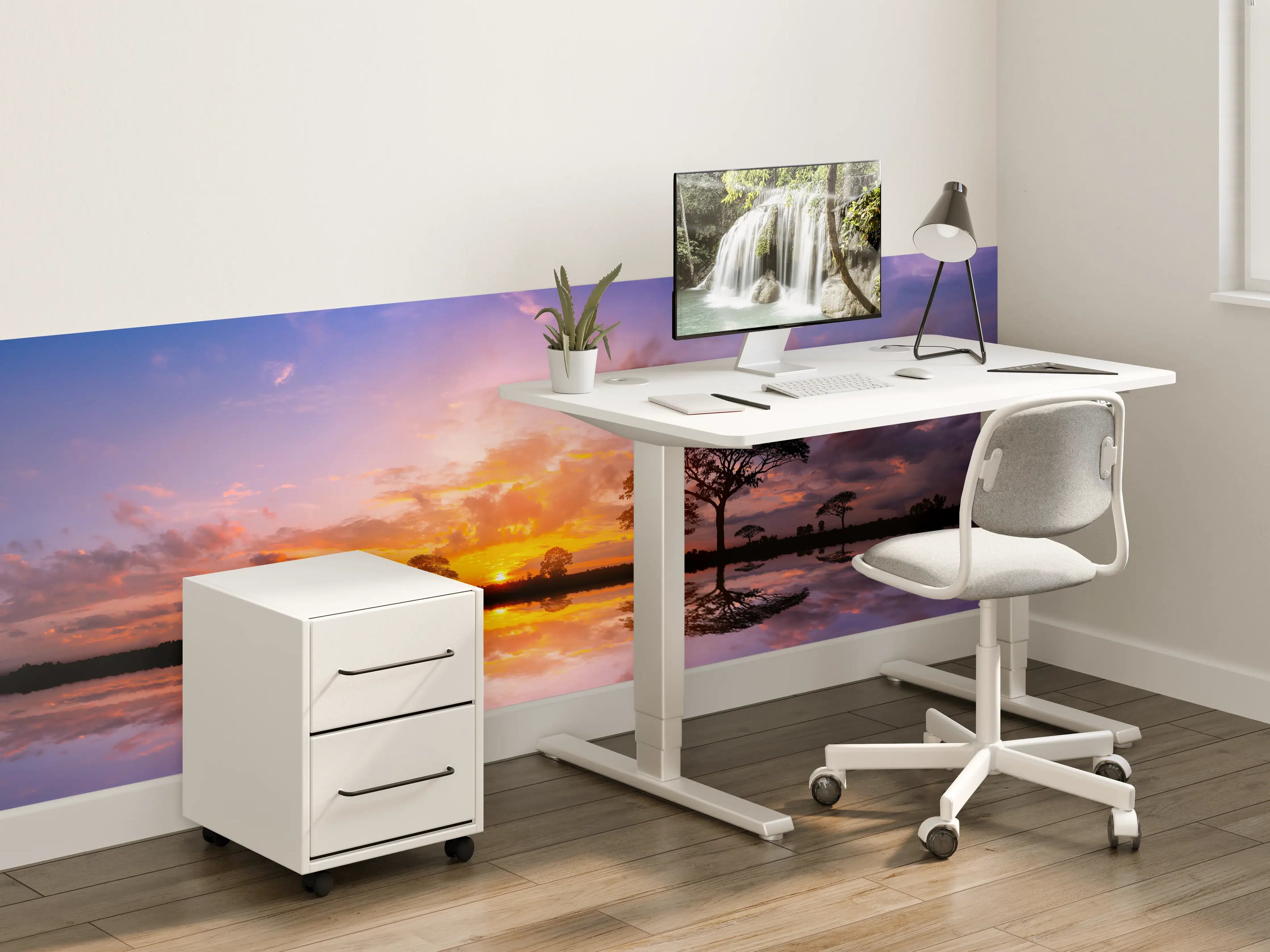 Kinderzimmer Wandgestaltung - Sonnenuntergang in Afrika