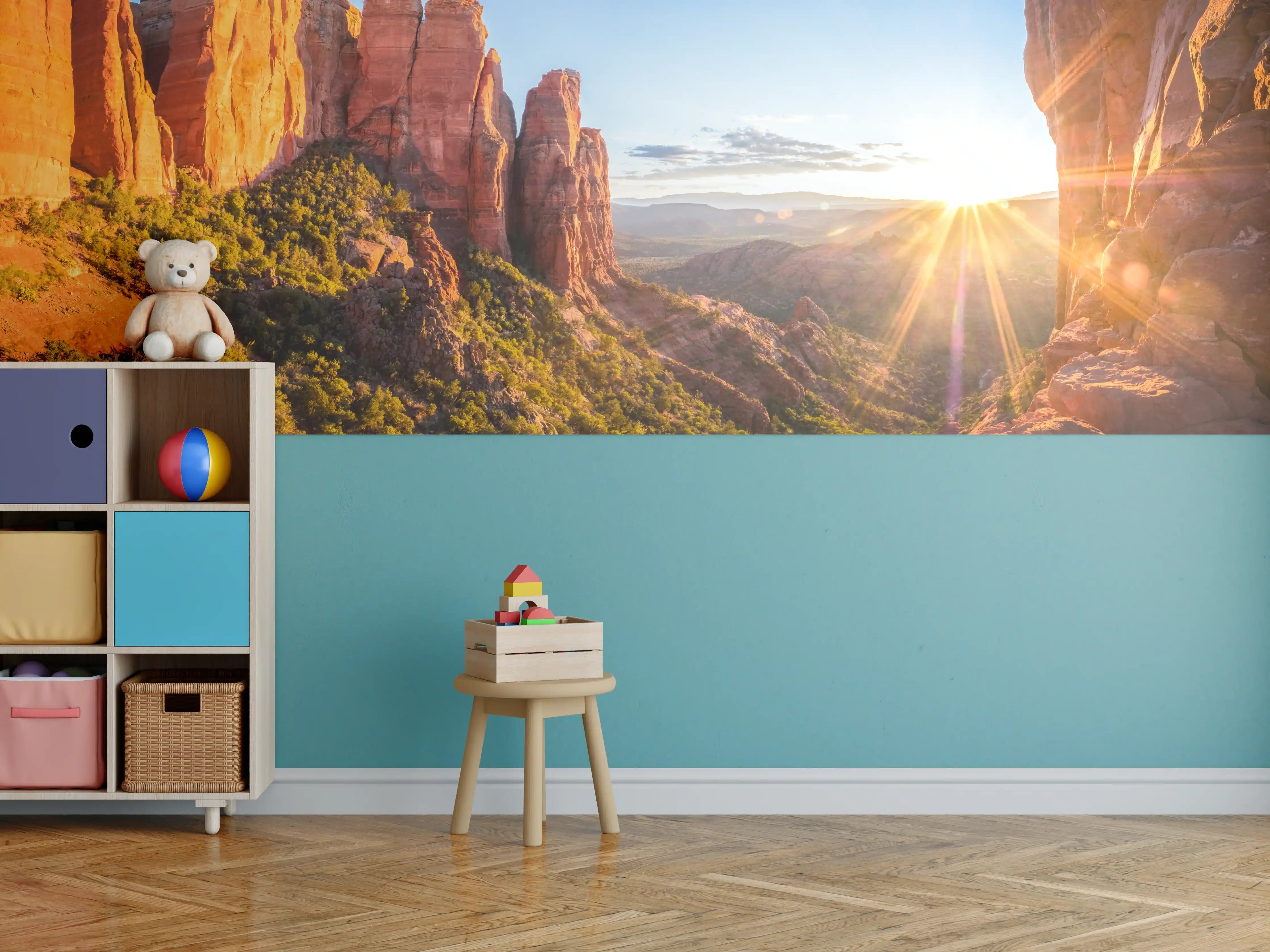 Kinderzimmer Wandgestaltung - Sonnenuntergang in Sedona