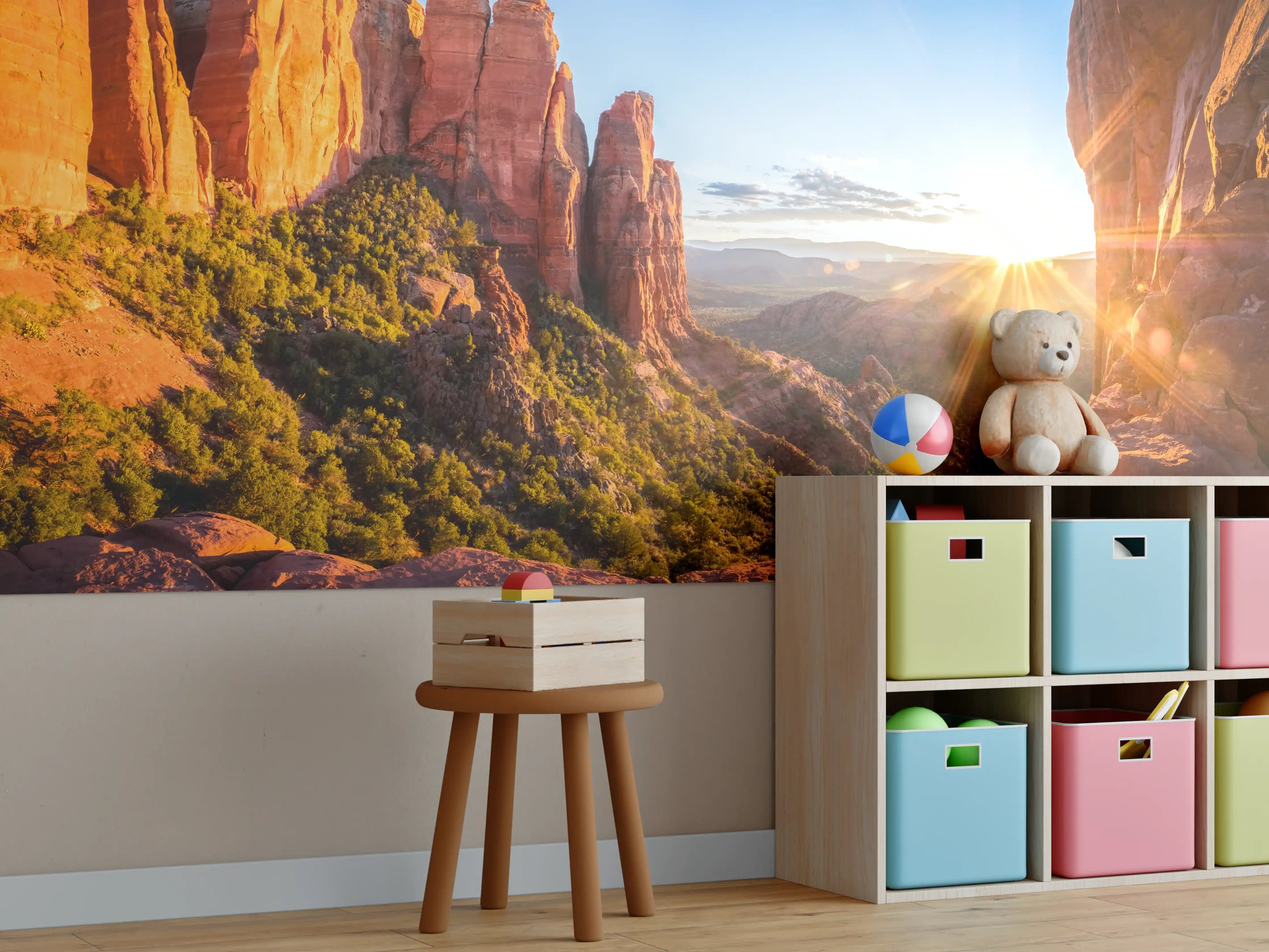 Kinderzimmer Wandgestaltung - Sonnenuntergang in Sedona