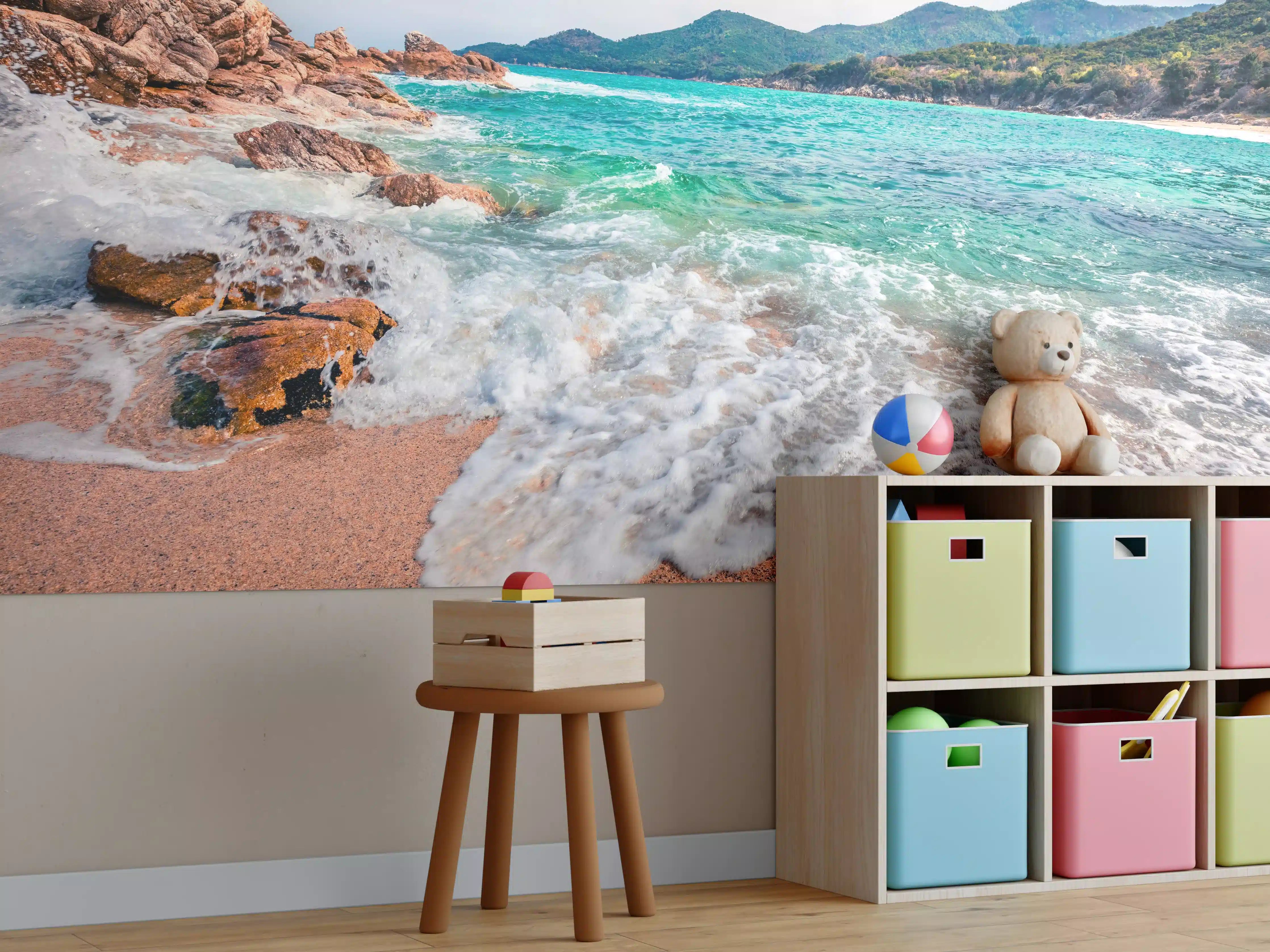 Kinderzimmer Wandgestaltung - Sonnige Meereslandschaft in der Ägäis