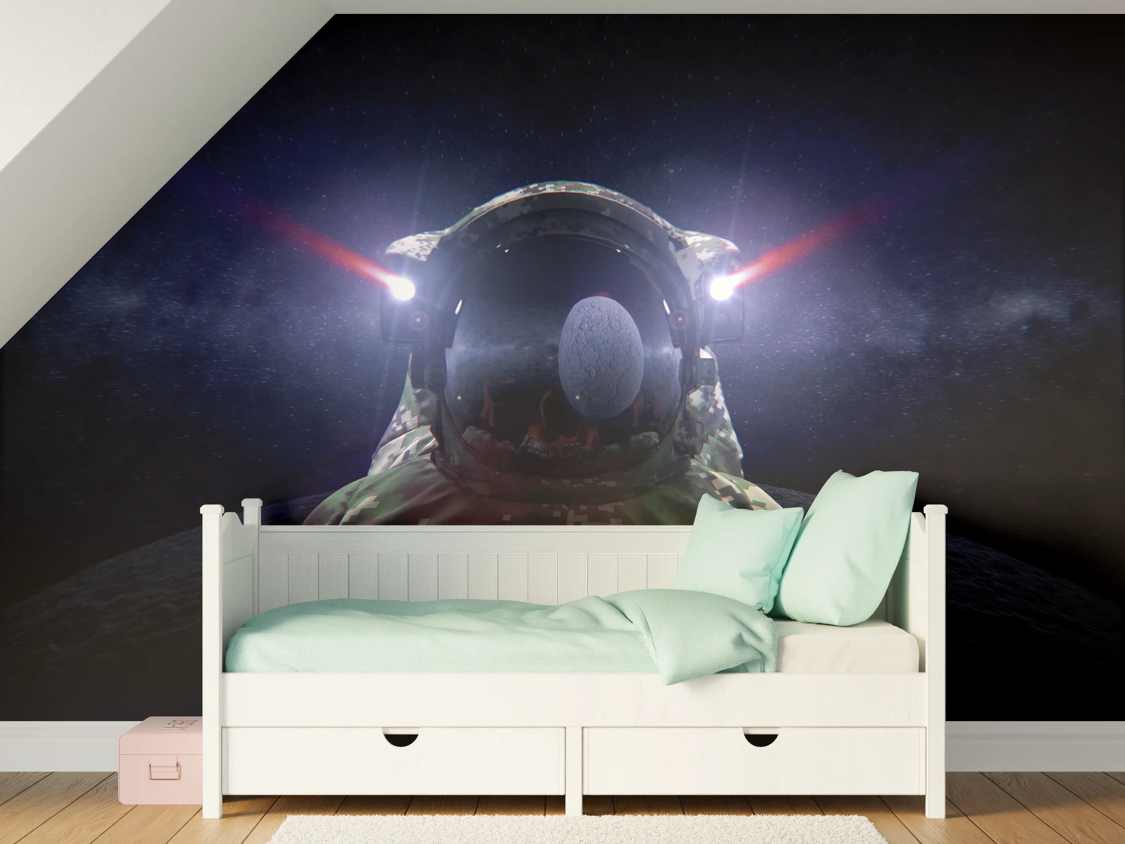 Kinderzimmer Wandgestaltung - Space Force Soldat im Tarnanzug