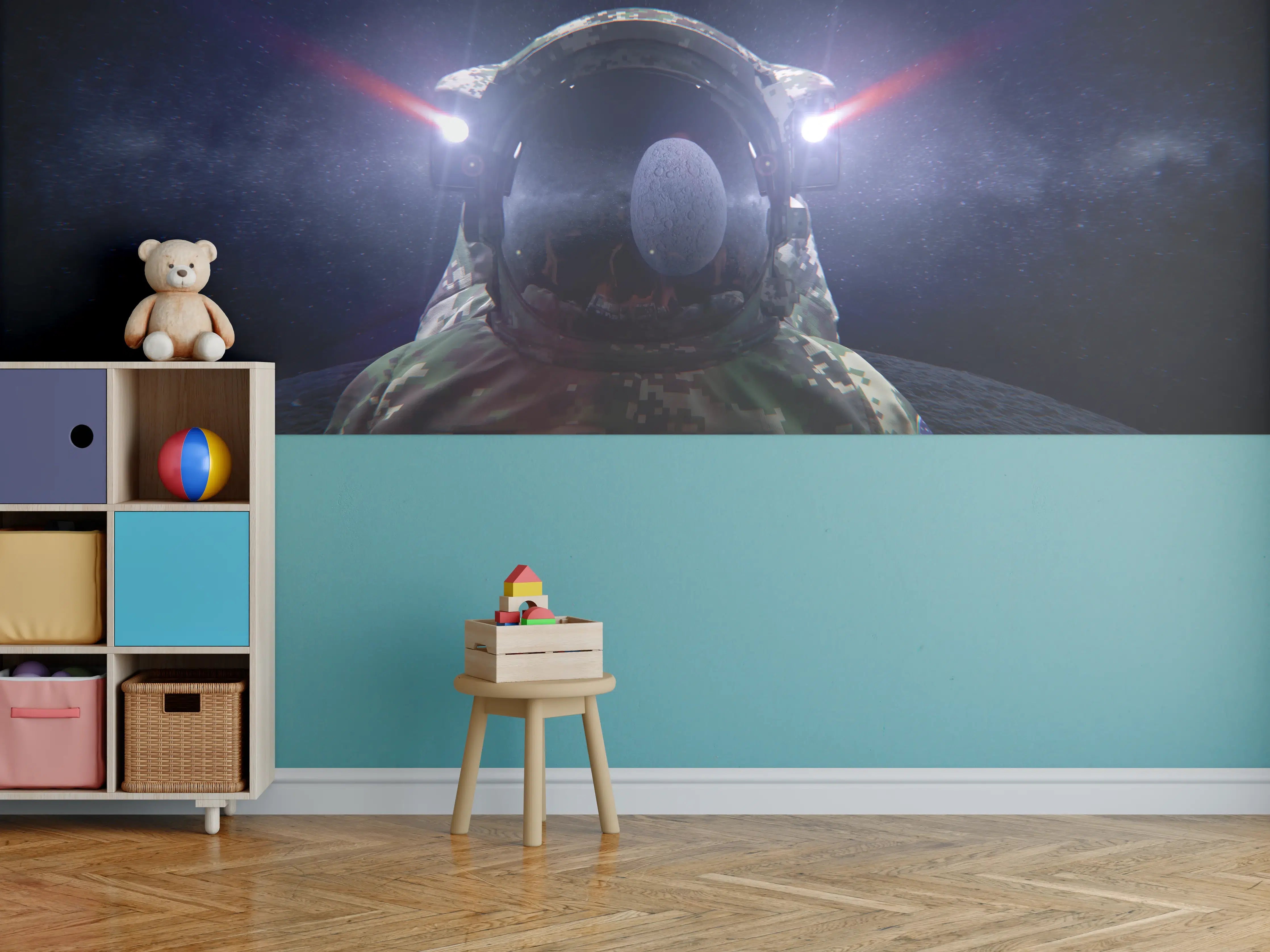 Kinderzimmer Wandgestaltung - Space Force Soldat im Tarnanzug