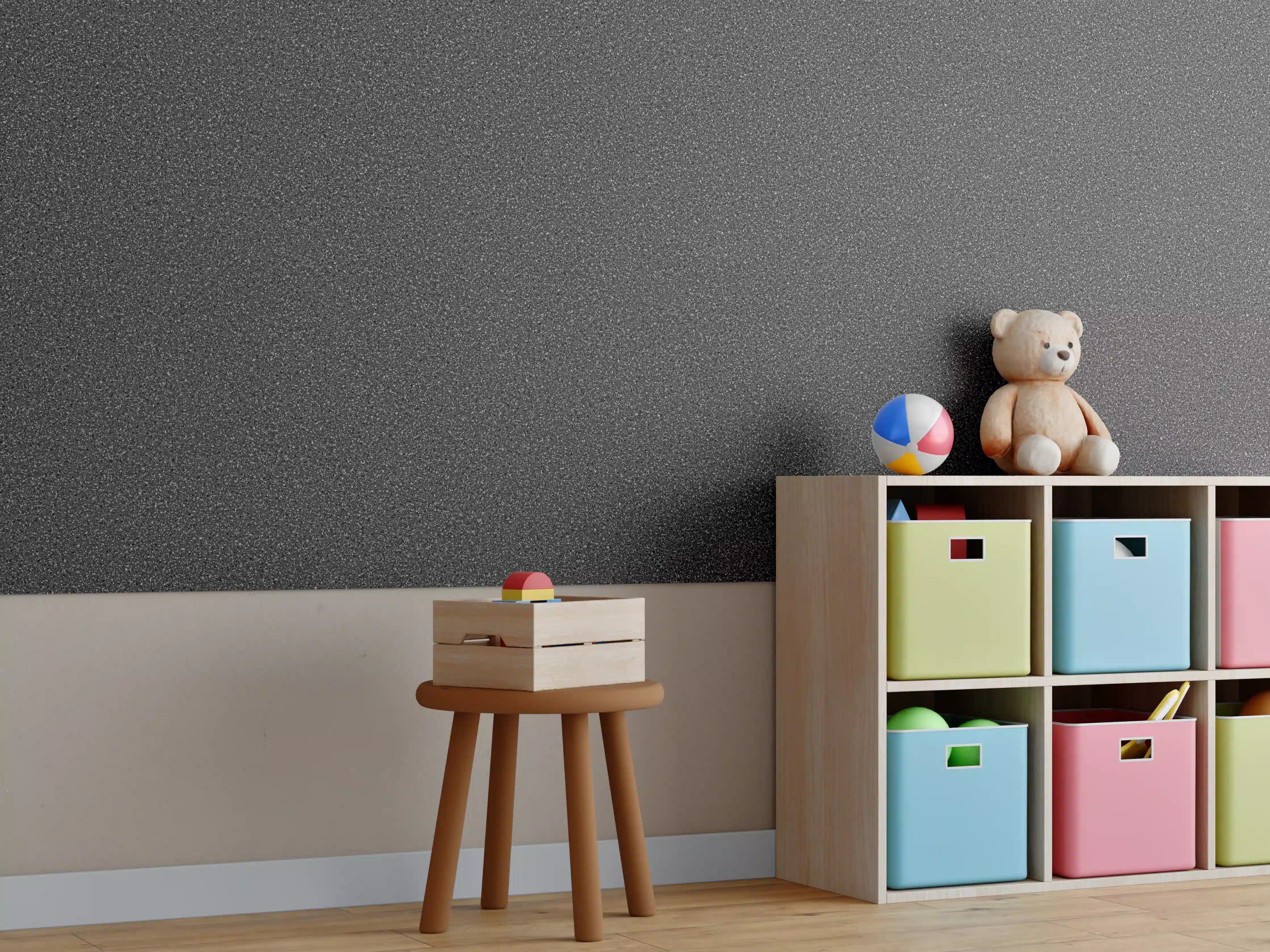 Kinderzimmer Wandgestaltung - Stein Boden und Wand Muster aus Granit
