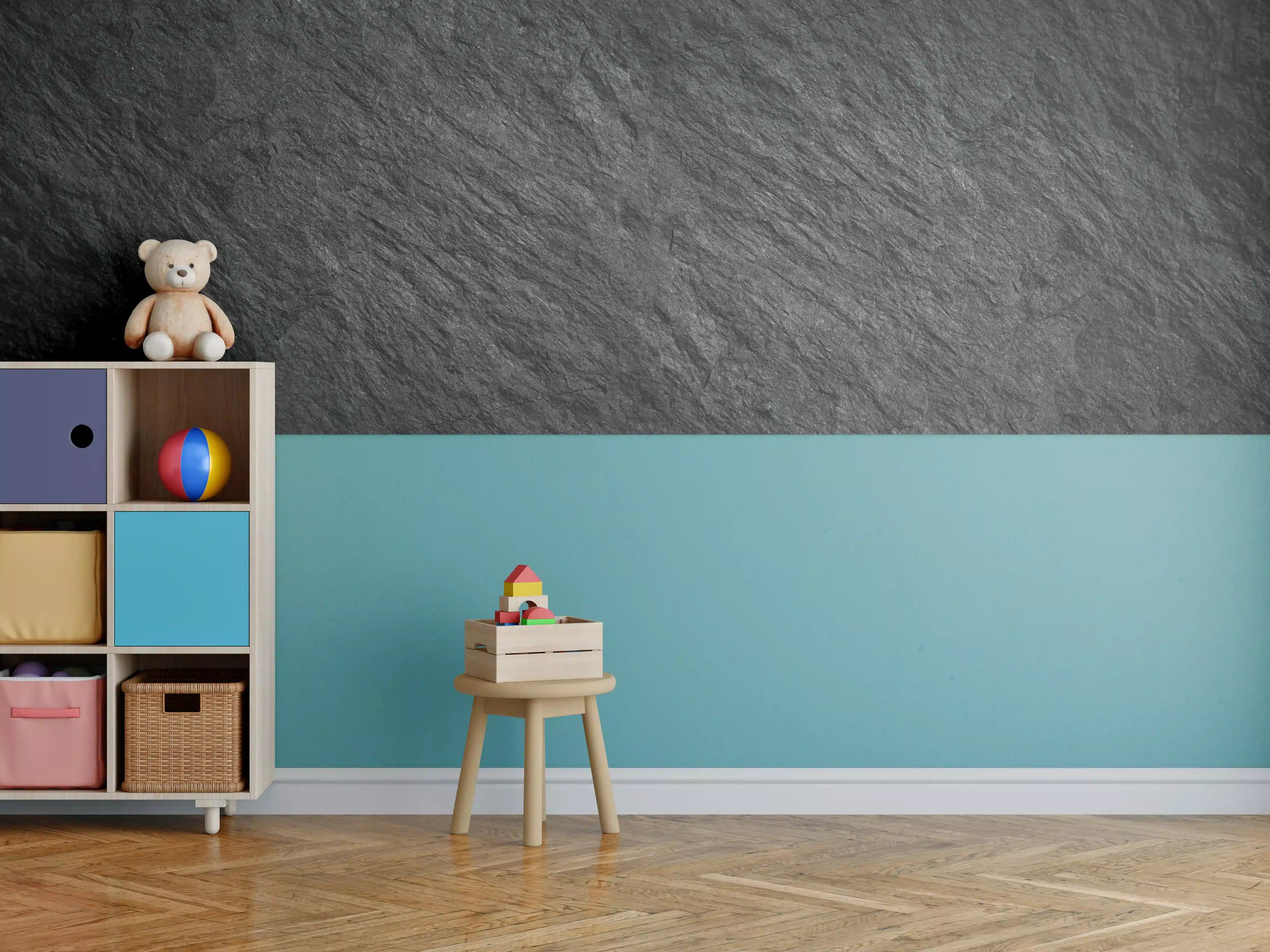 Kinderzimmer Wandgestaltung - Steintextur mit Rissen