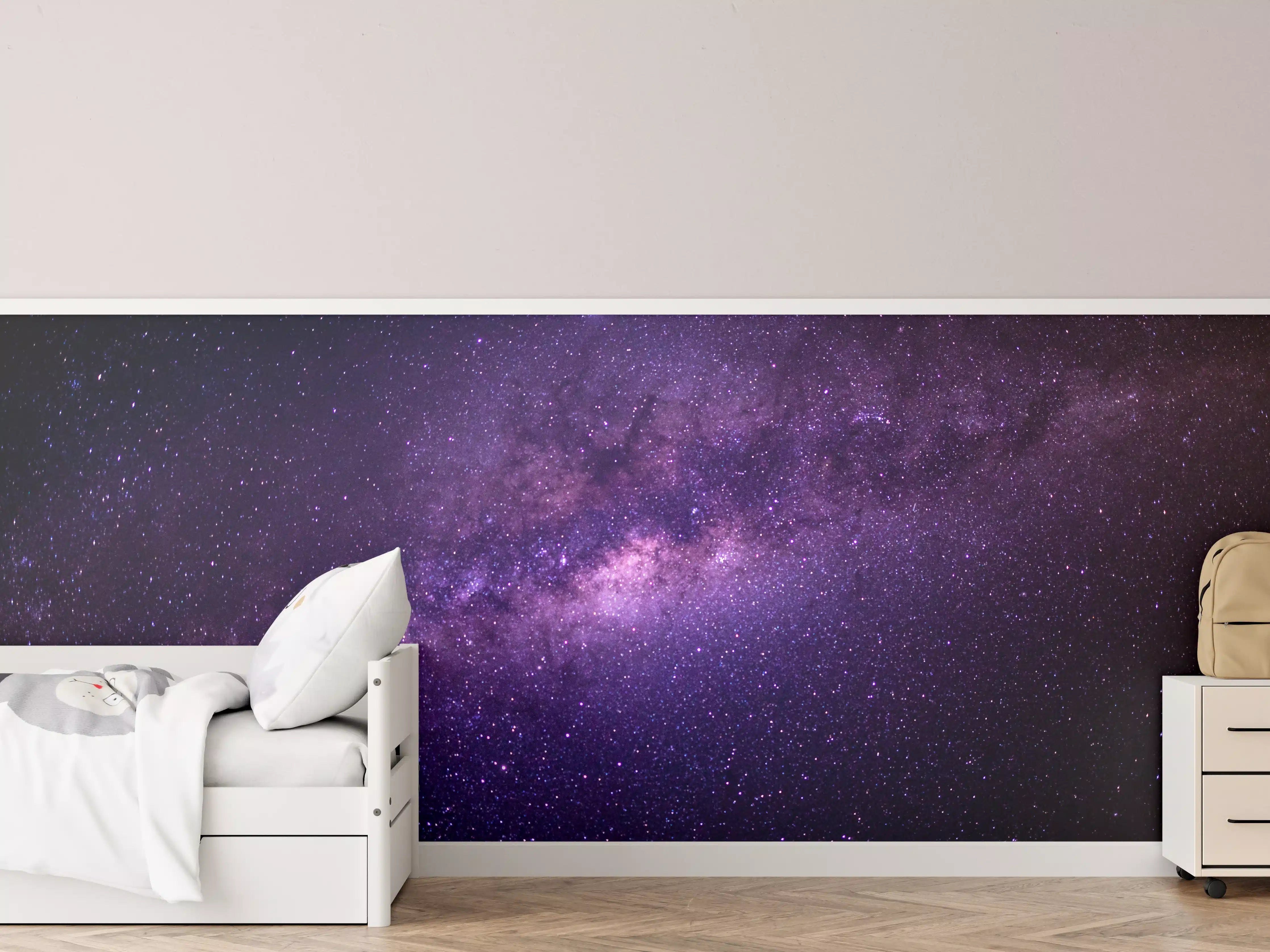 Kinderzimmer Wandgestaltung - Sternenhimmel über dem Universum