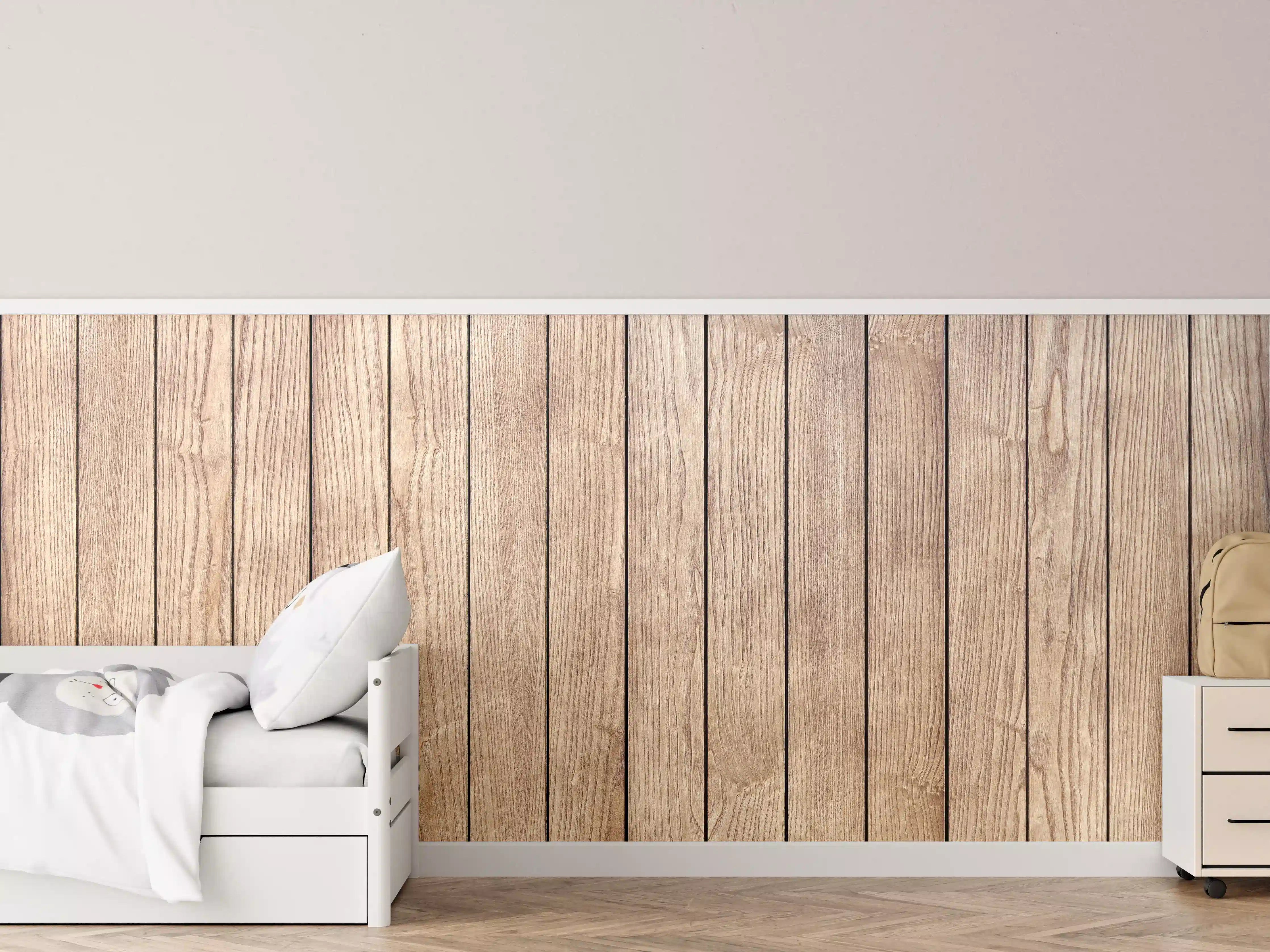 Kinderzimmer Wandgestaltung - Stilvolle Eschenholzdielen