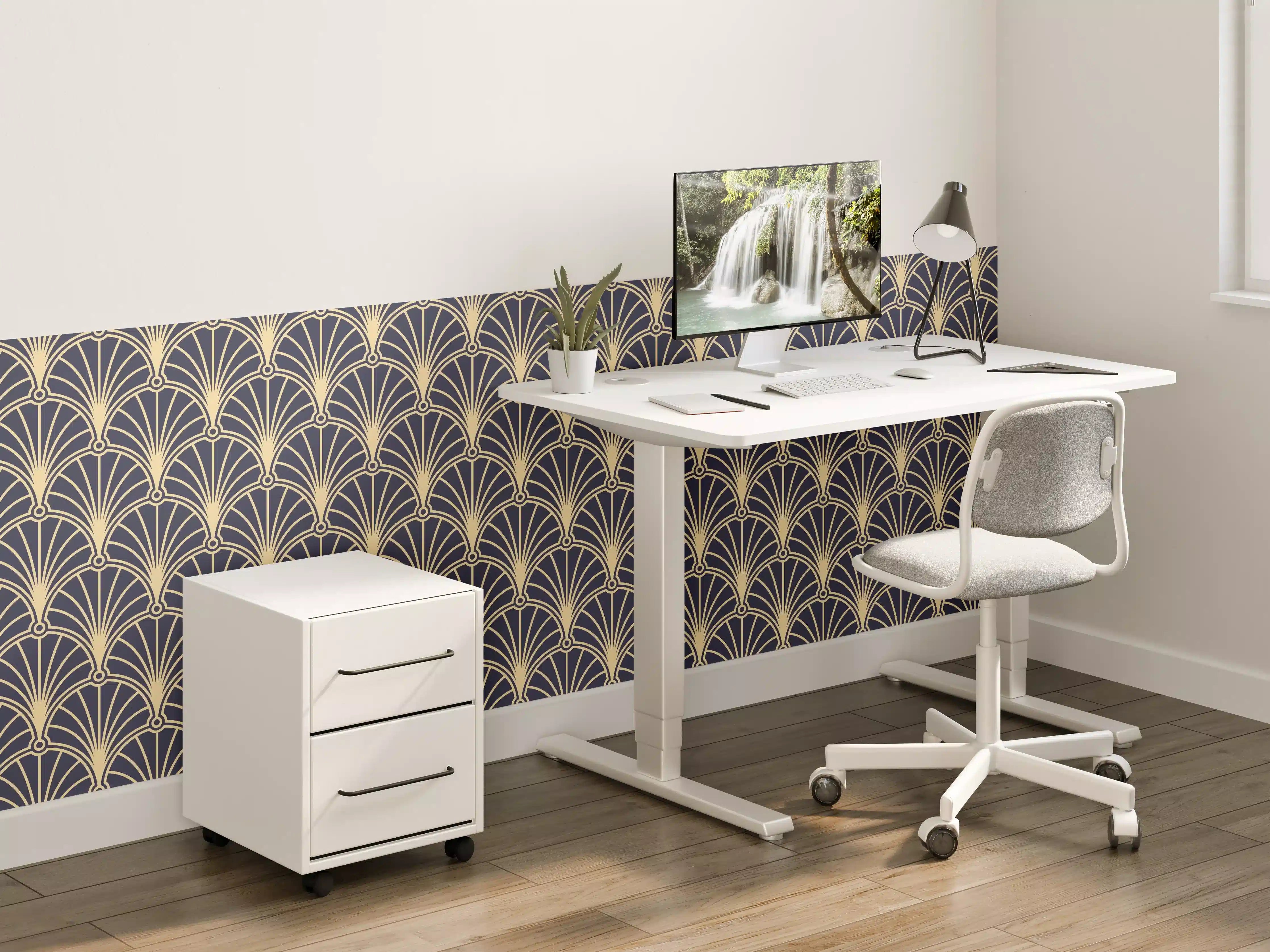 Kinderzimmer Wandgestaltung - Stilvolles Art-Deko-Muster