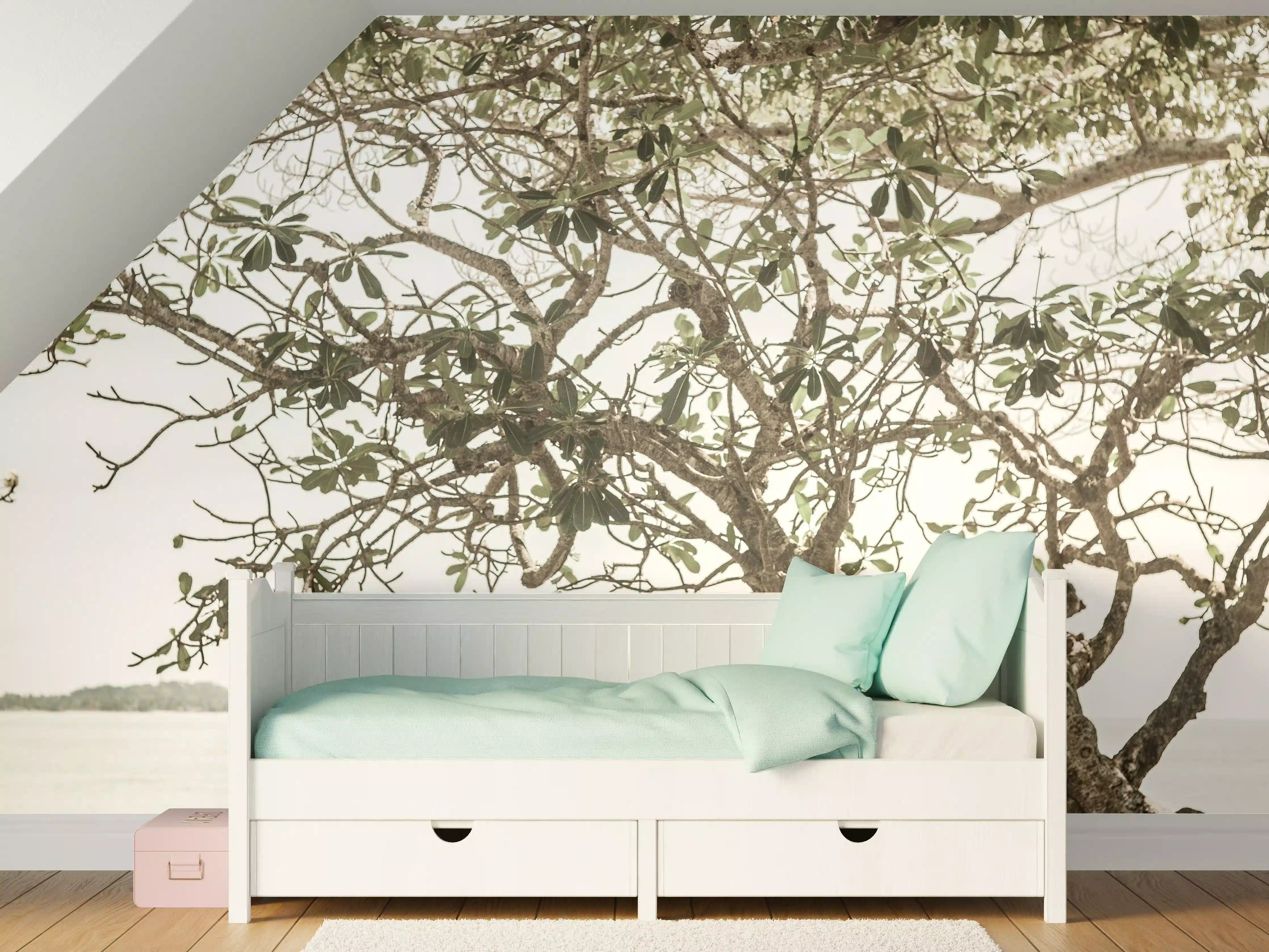 Kinderzimmer Wandgestaltung - Strand-Tuk-Tuk in Naturlandschaft