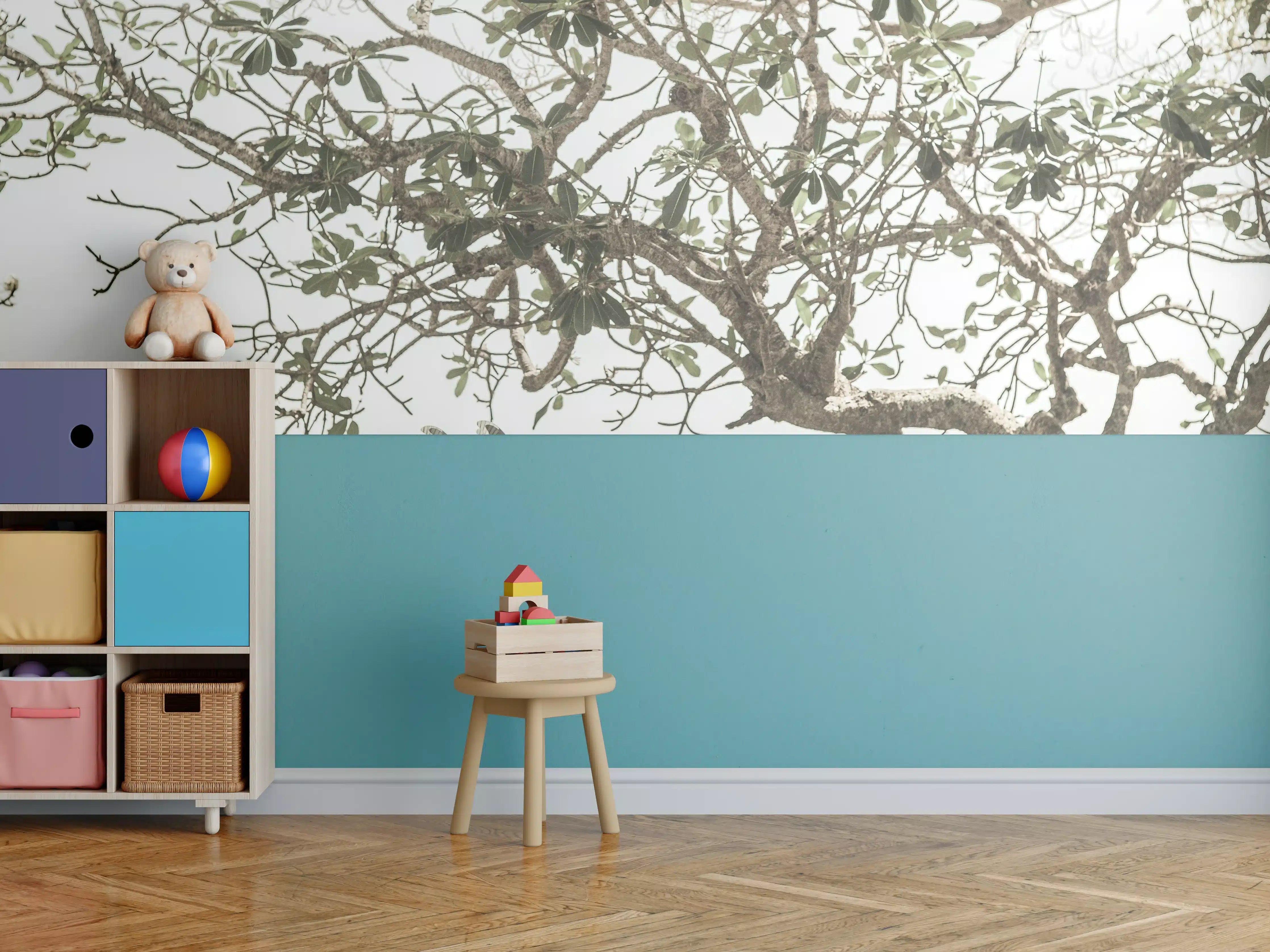 Kinderzimmer Wandgestaltung - Strand-Tuk-Tuk in Naturlandschaft