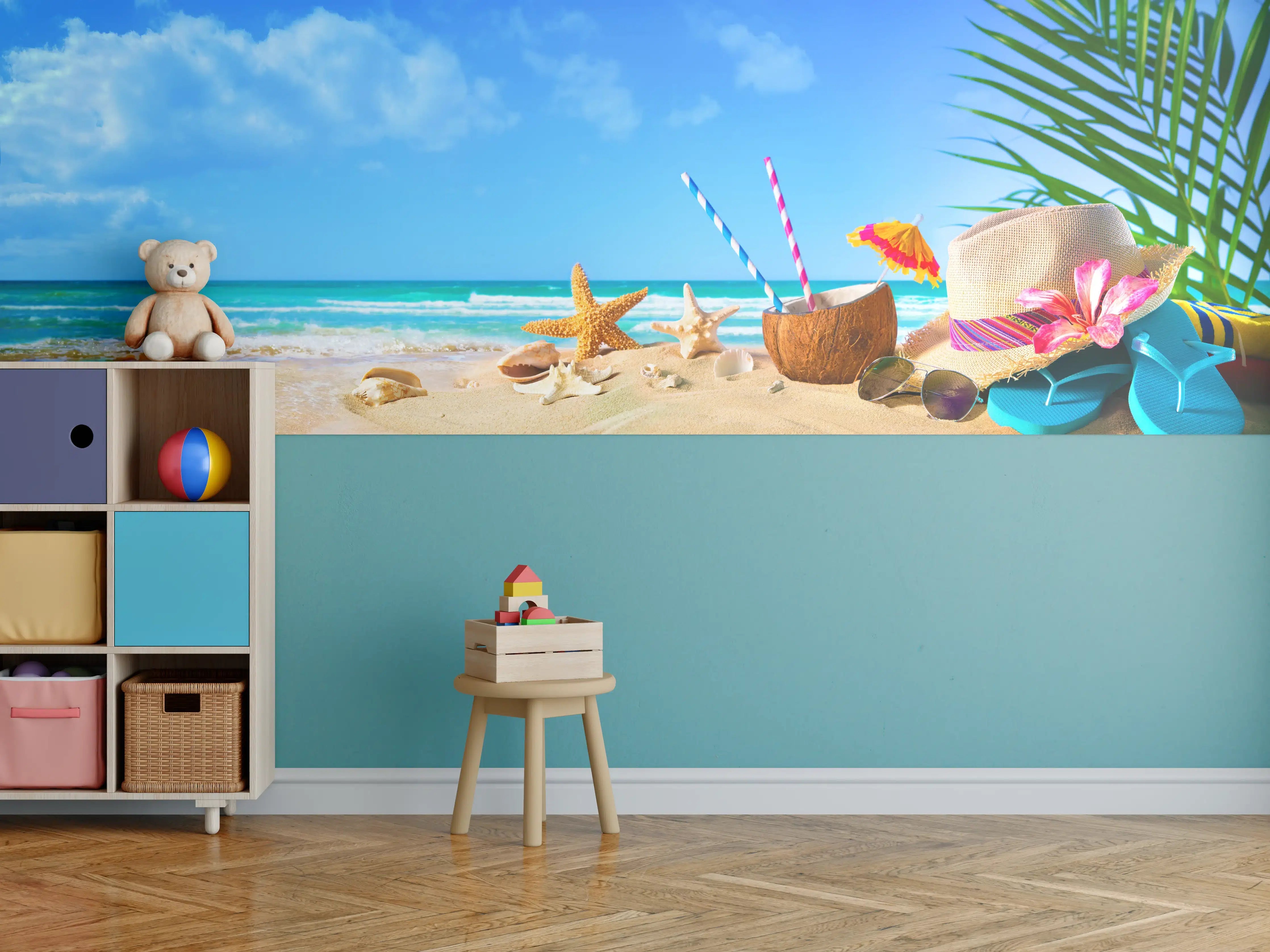 Kinderzimmer Wandgestaltung - Strandaccesoires