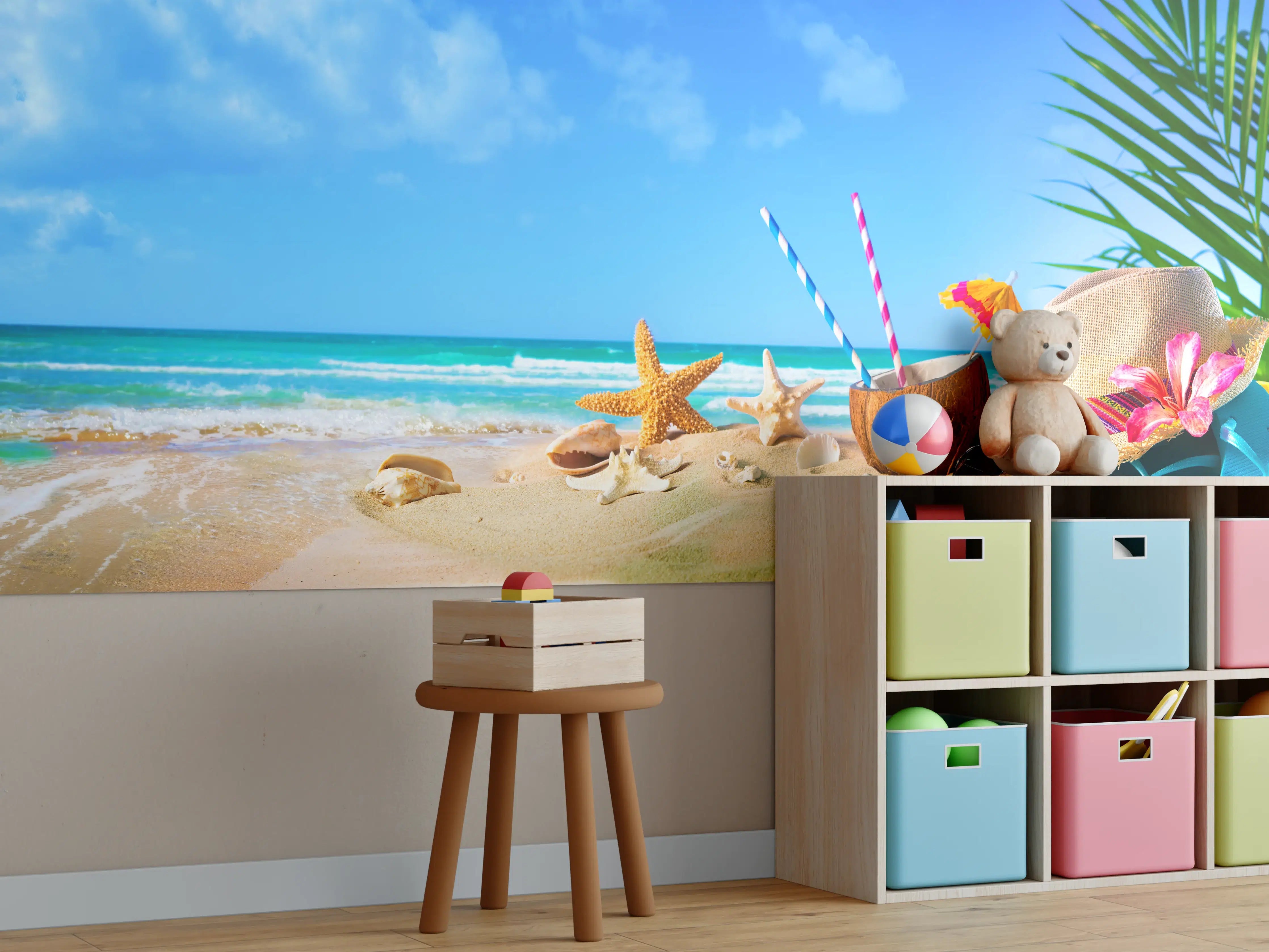 Kinderzimmer Wandgestaltung - Strandaccesoires