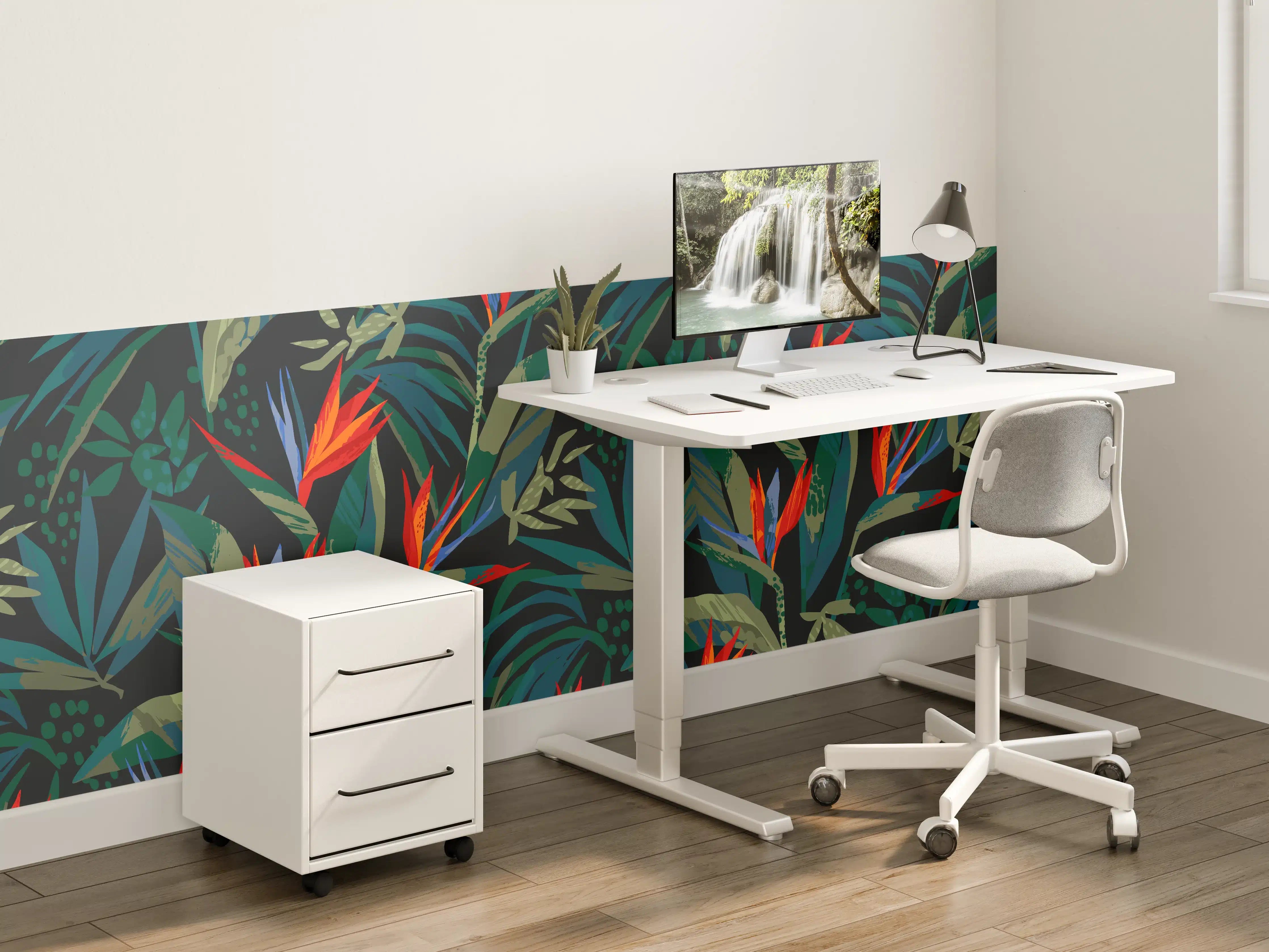 Kinderzimmer Wandgestaltung - Strelitzia Tropenwald-Motiv