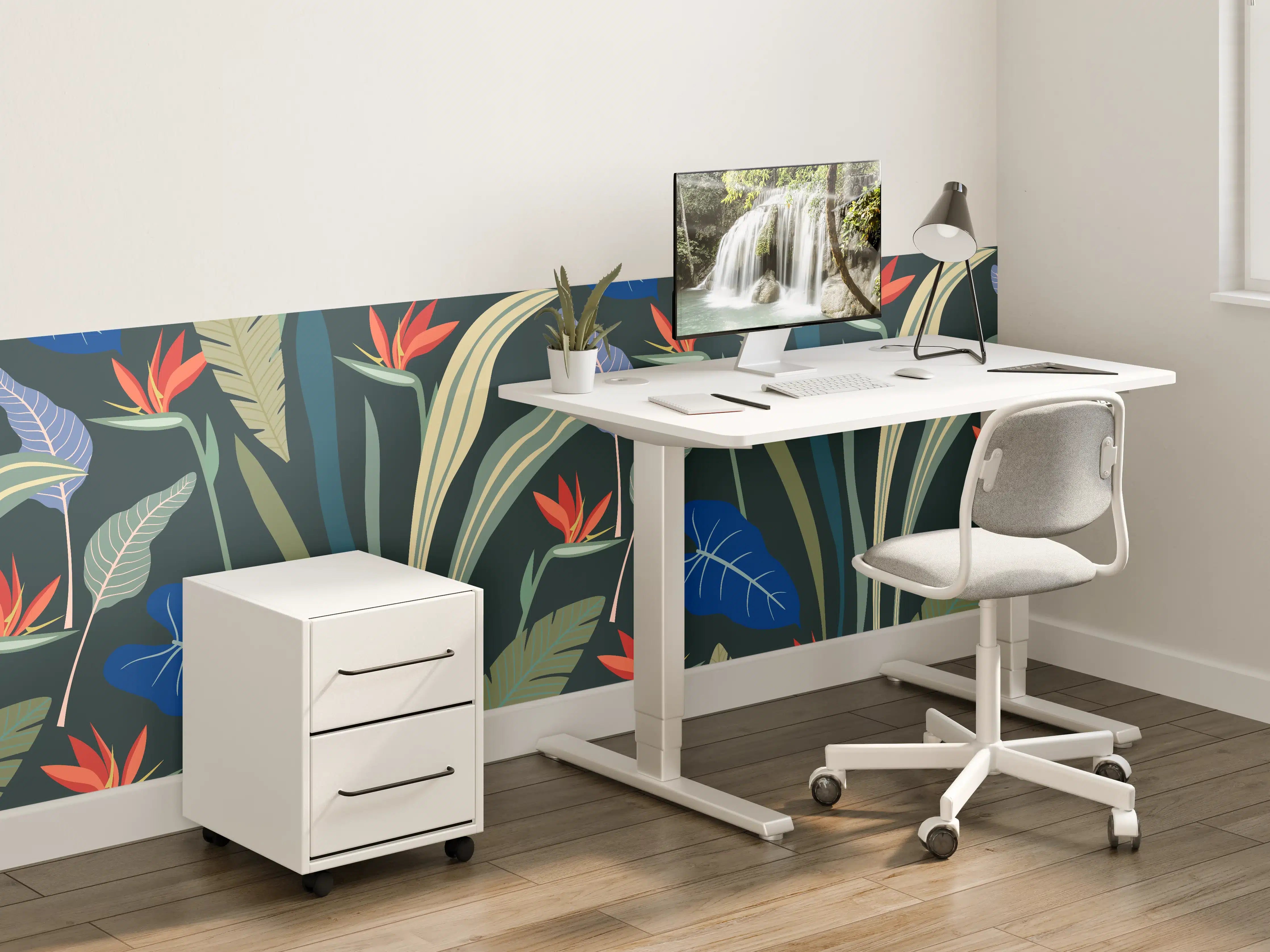 Kinderzimmer Wandgestaltung - Strelitzia Tropische Blütenpracht