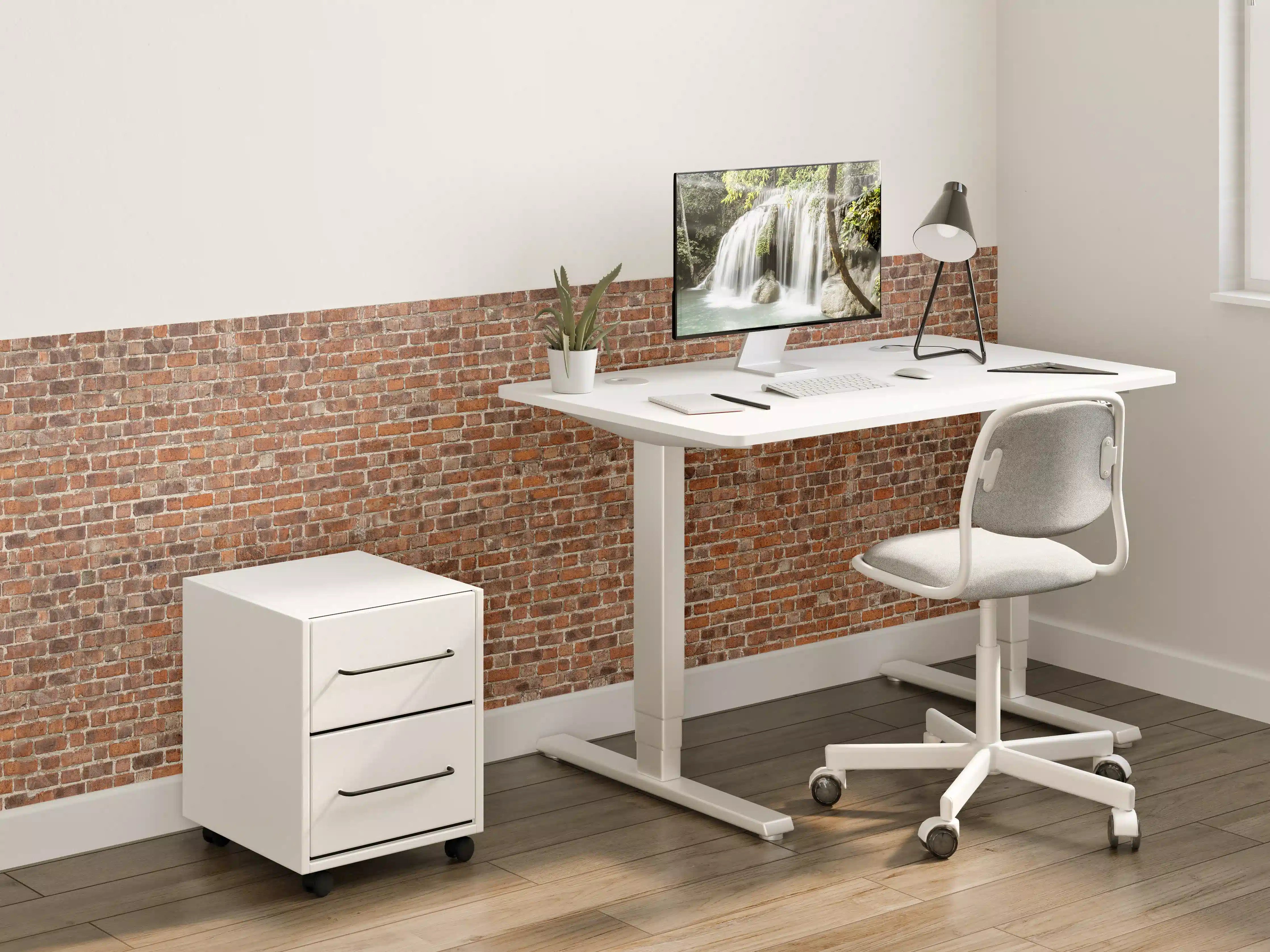 Kinderzimmer Wandgestaltung - Strukturierte Ziegelfassade in warmen Braun- und Rottönen