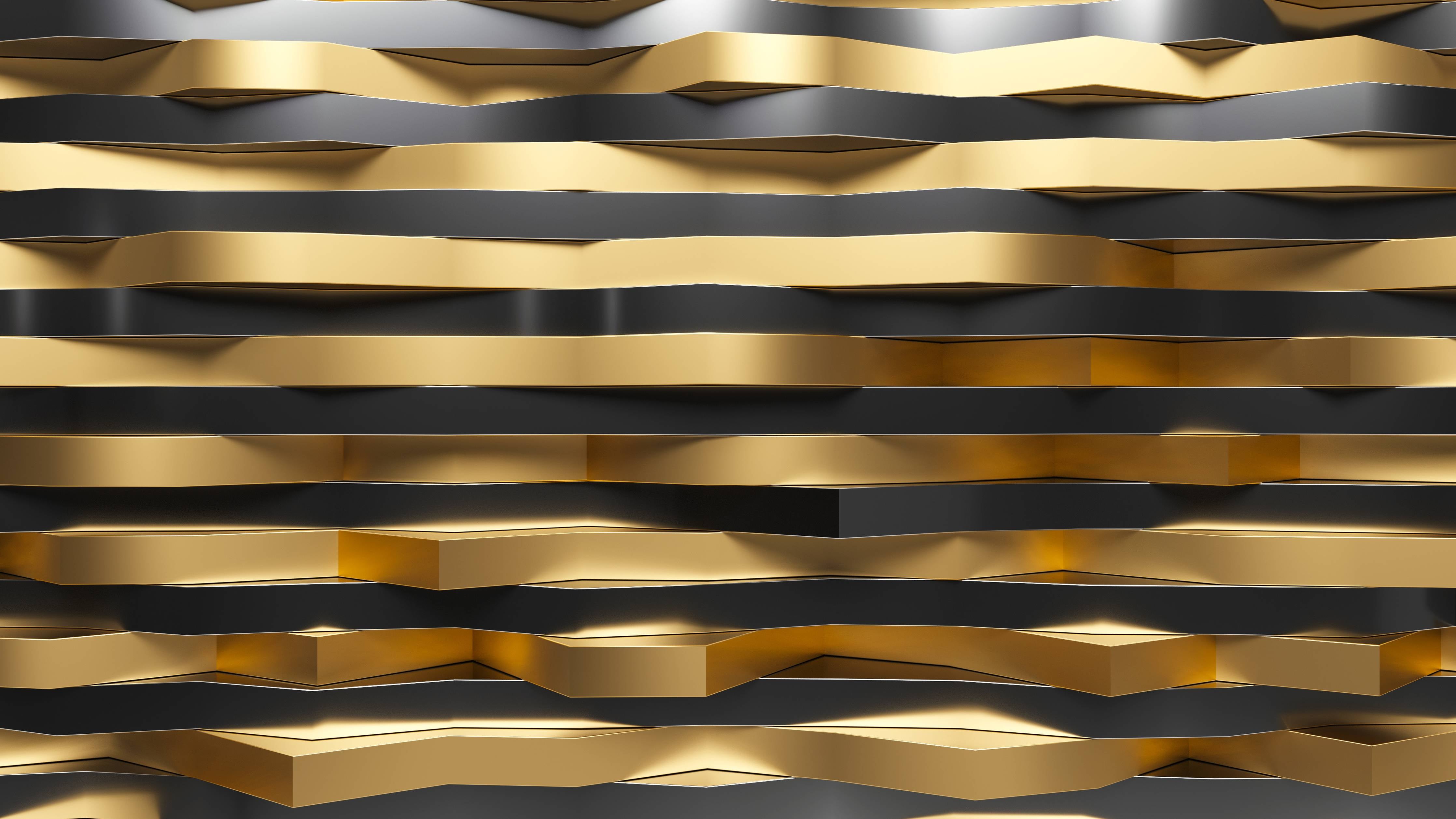 Kinderzimmer Wandgestaltung-Strukturiertes Wanddesign in Gold und Schwarz