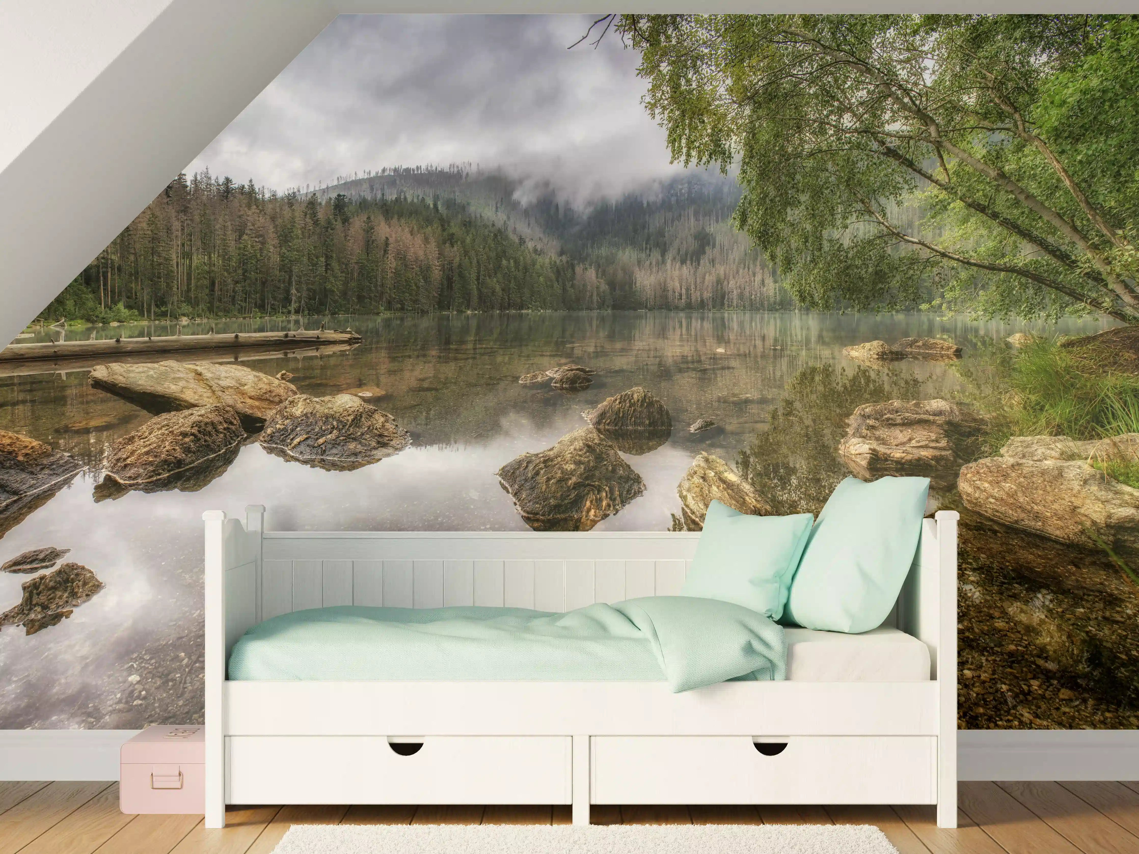 Kinderzimmer Wandgestaltung - Sumava - Schwarzer See - Tschechische Republik