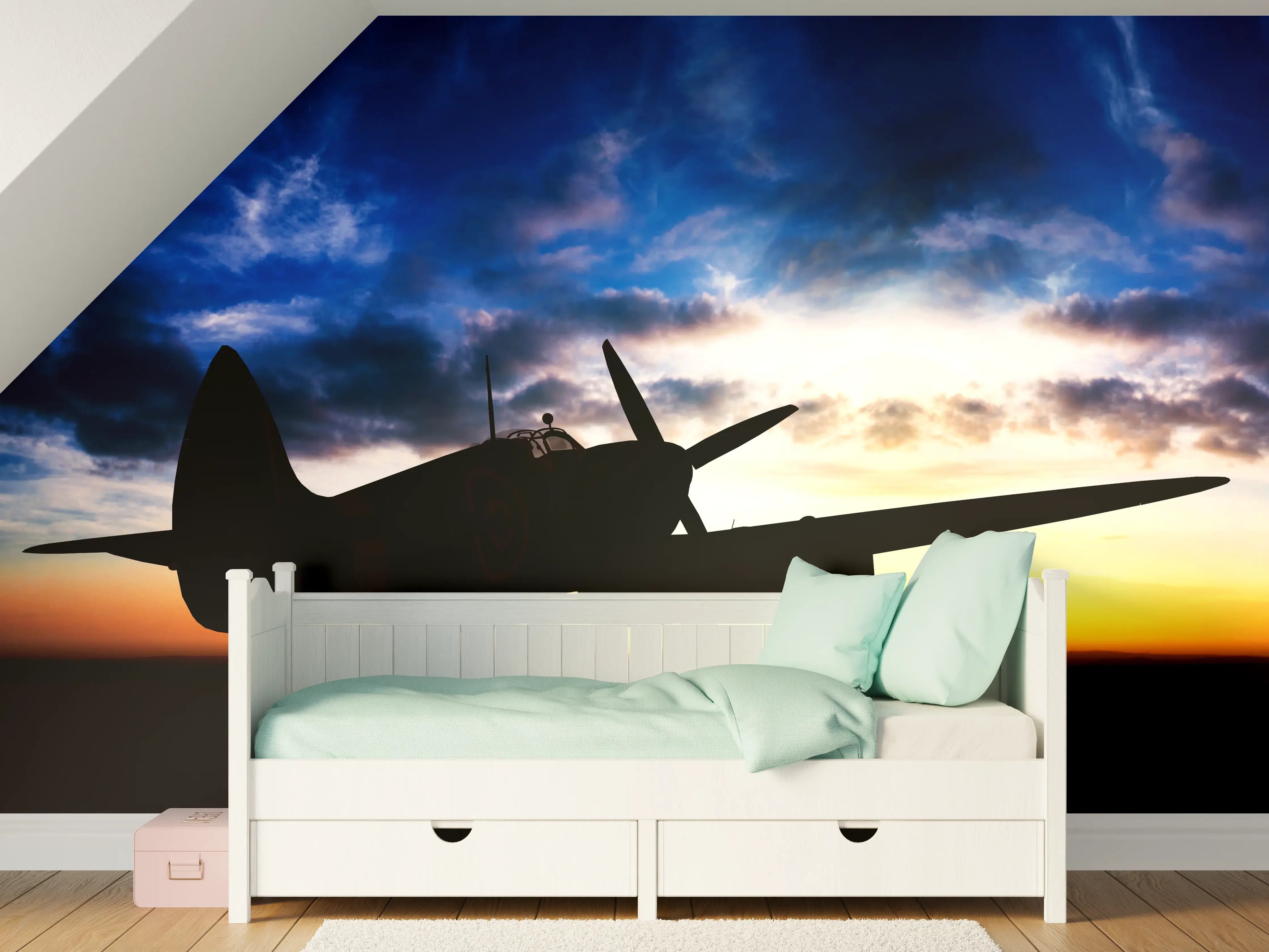 Kinderzimmer Wandgestaltung - Supermarine Spitfire