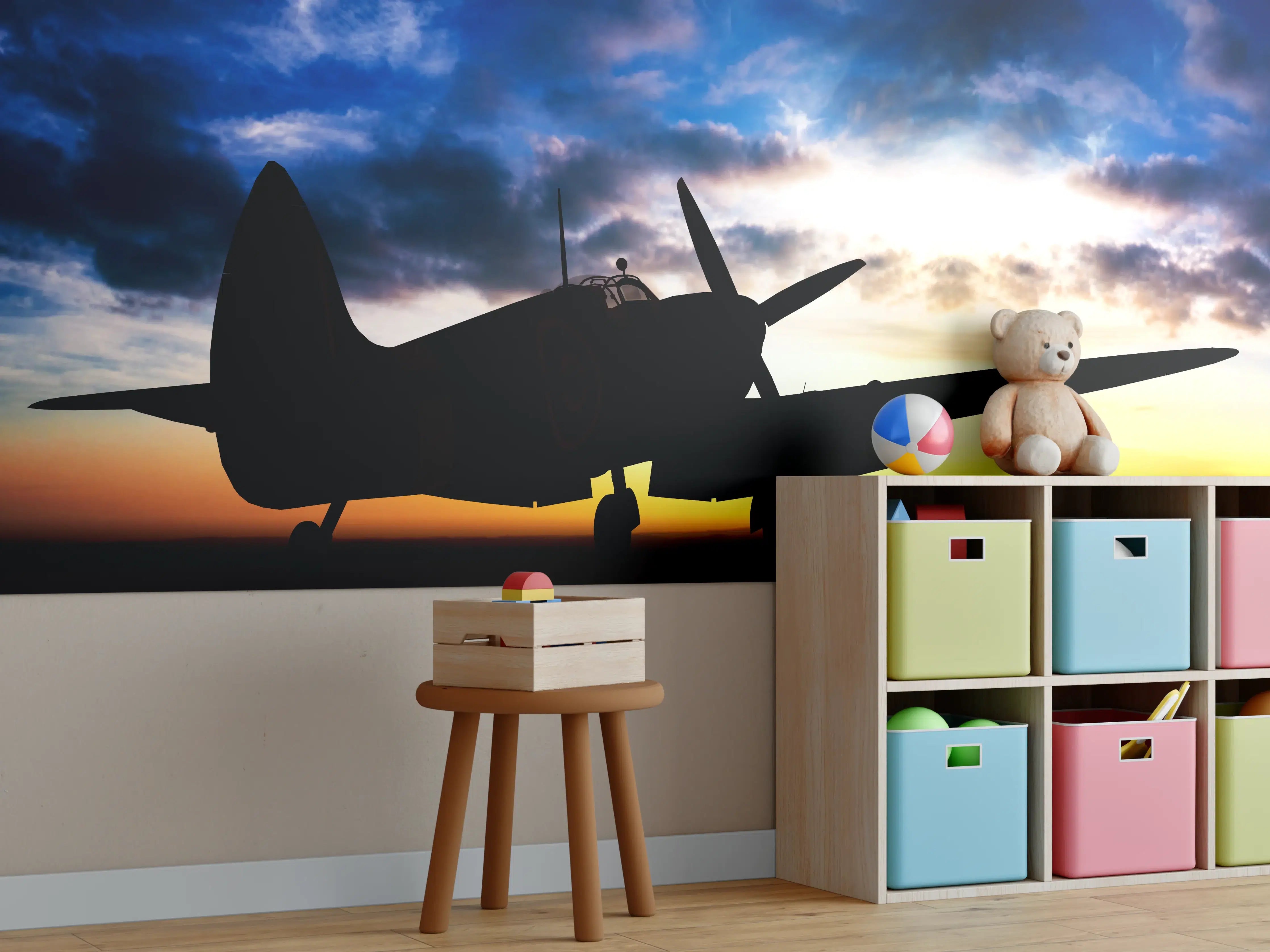 Kinderzimmer Wandgestaltung - Supermarine Spitfire