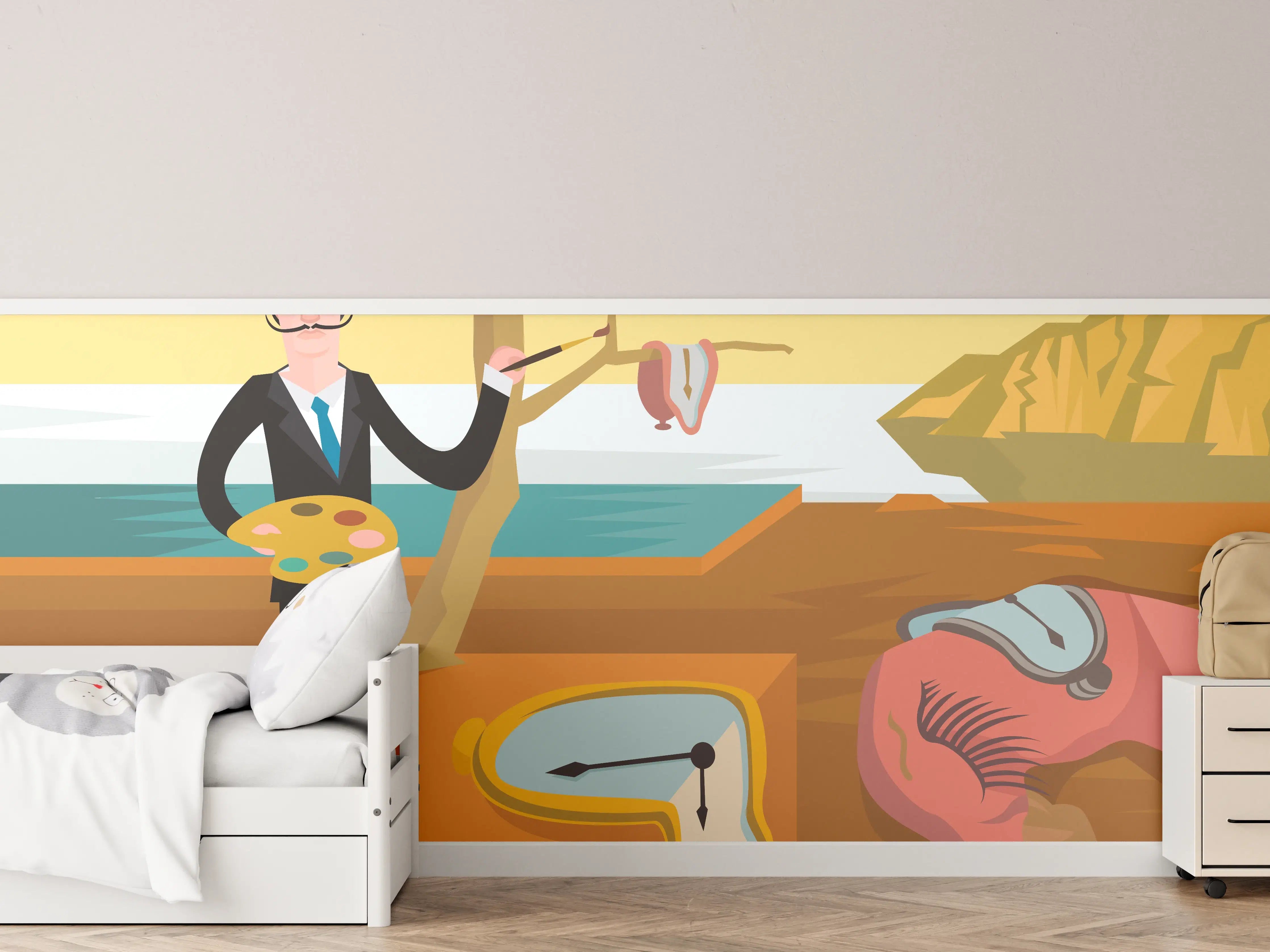 Kinderzimmer Wandgestaltung - Surrealismus Meeresblick Malerei