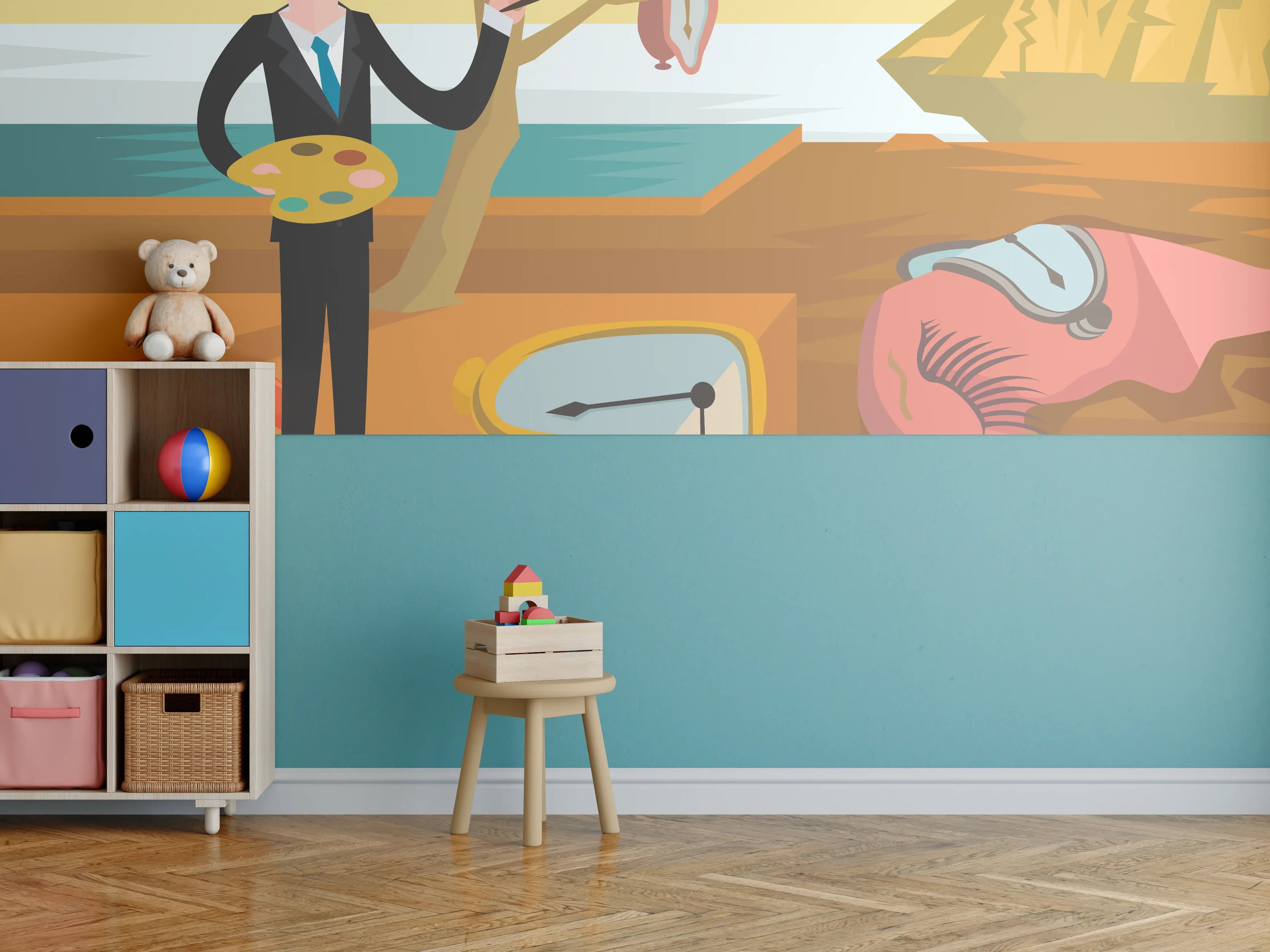 Kinderzimmer Wandgestaltung - Surrealismus Meeresblick Malerei