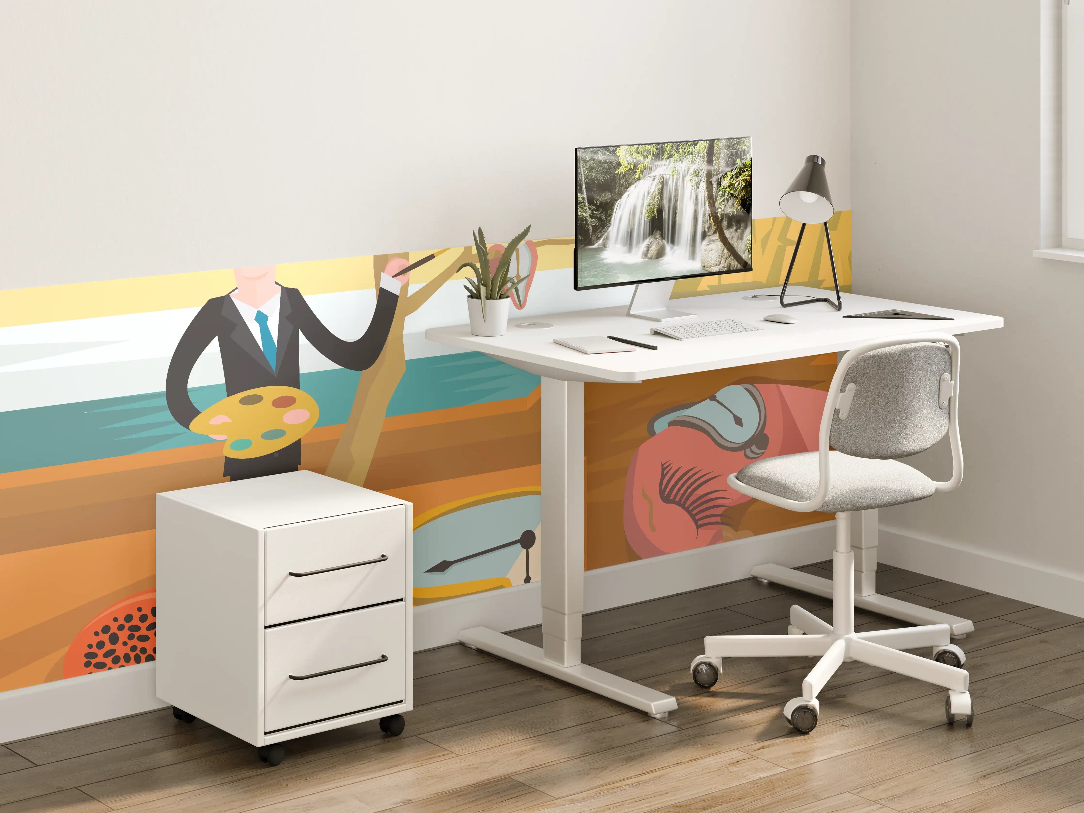 Kinderzimmer Wandgestaltung - Surrealismus Meeresblick Malerei