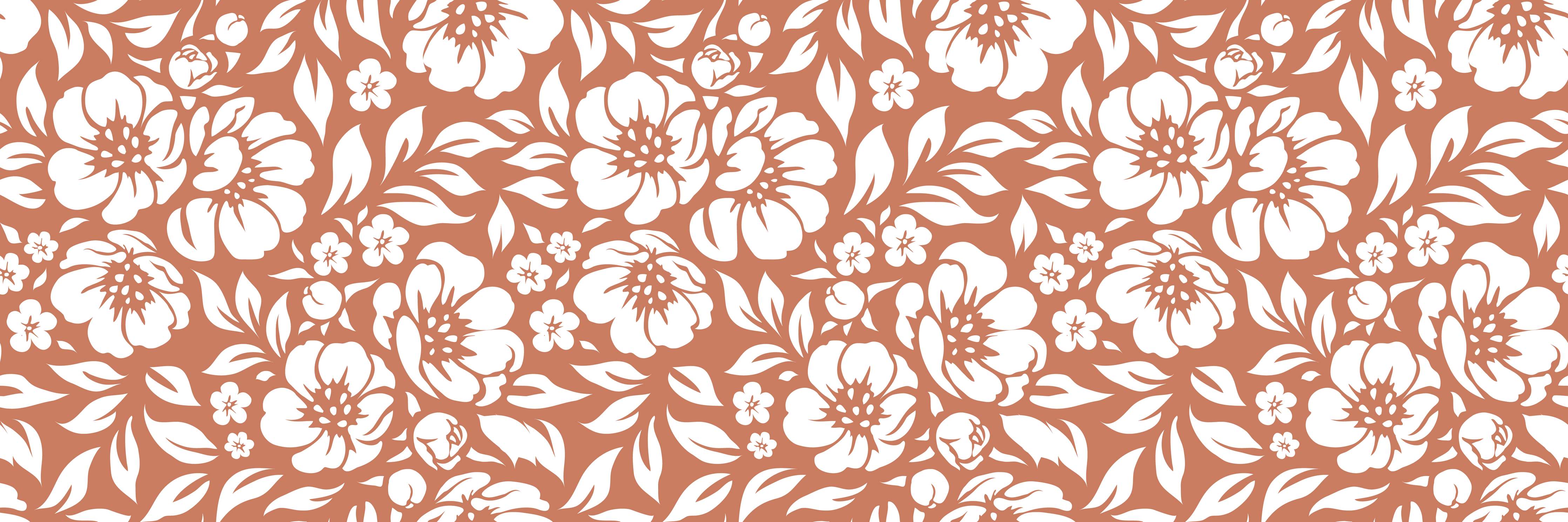 Kinderzimmer Wandgestaltung-Terracotta-Florale Wandgestaltung