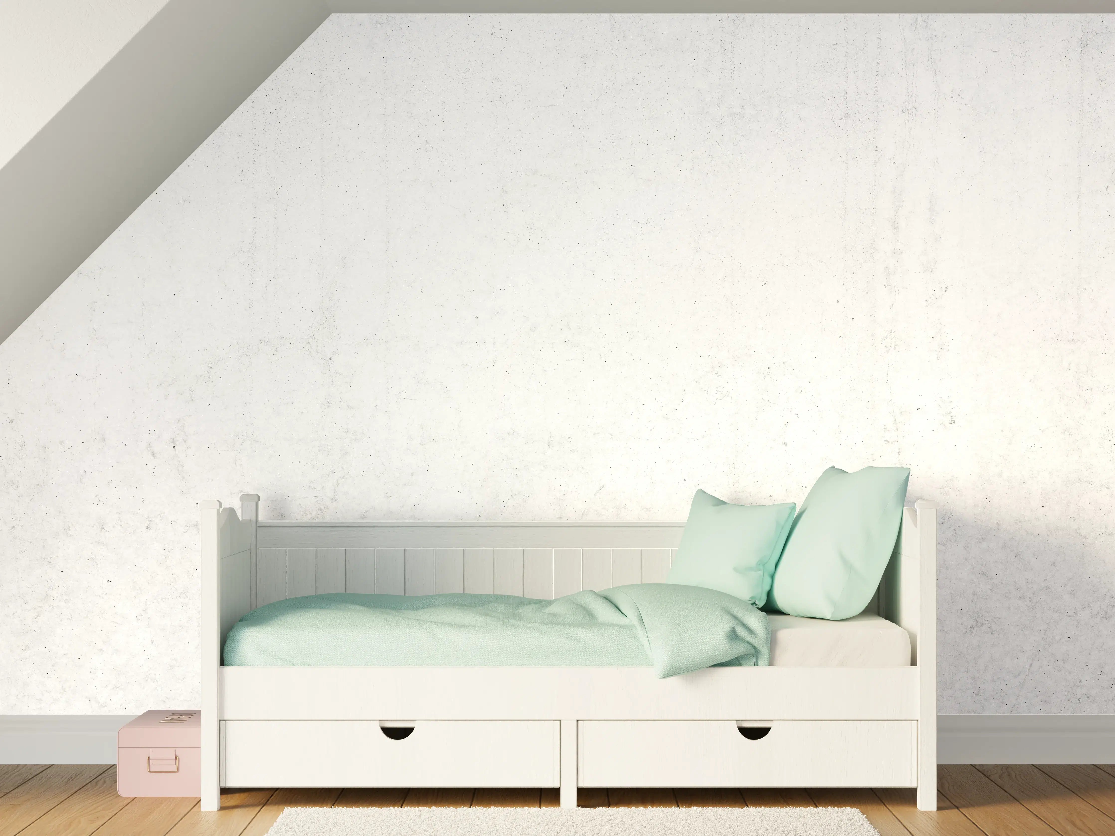 Kinderzimmer Wandgestaltung - Textur der alten weißen Betonwand