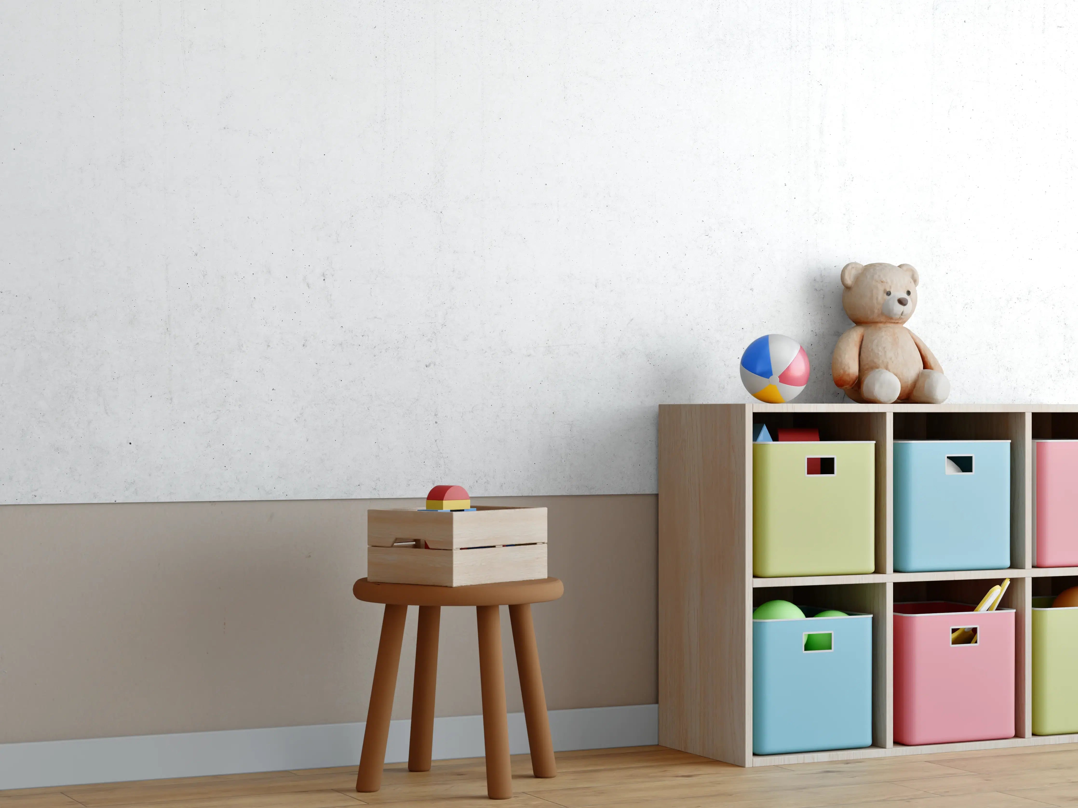 Kinderzimmer Wandgestaltung - Textur der alten weißen Betonwand