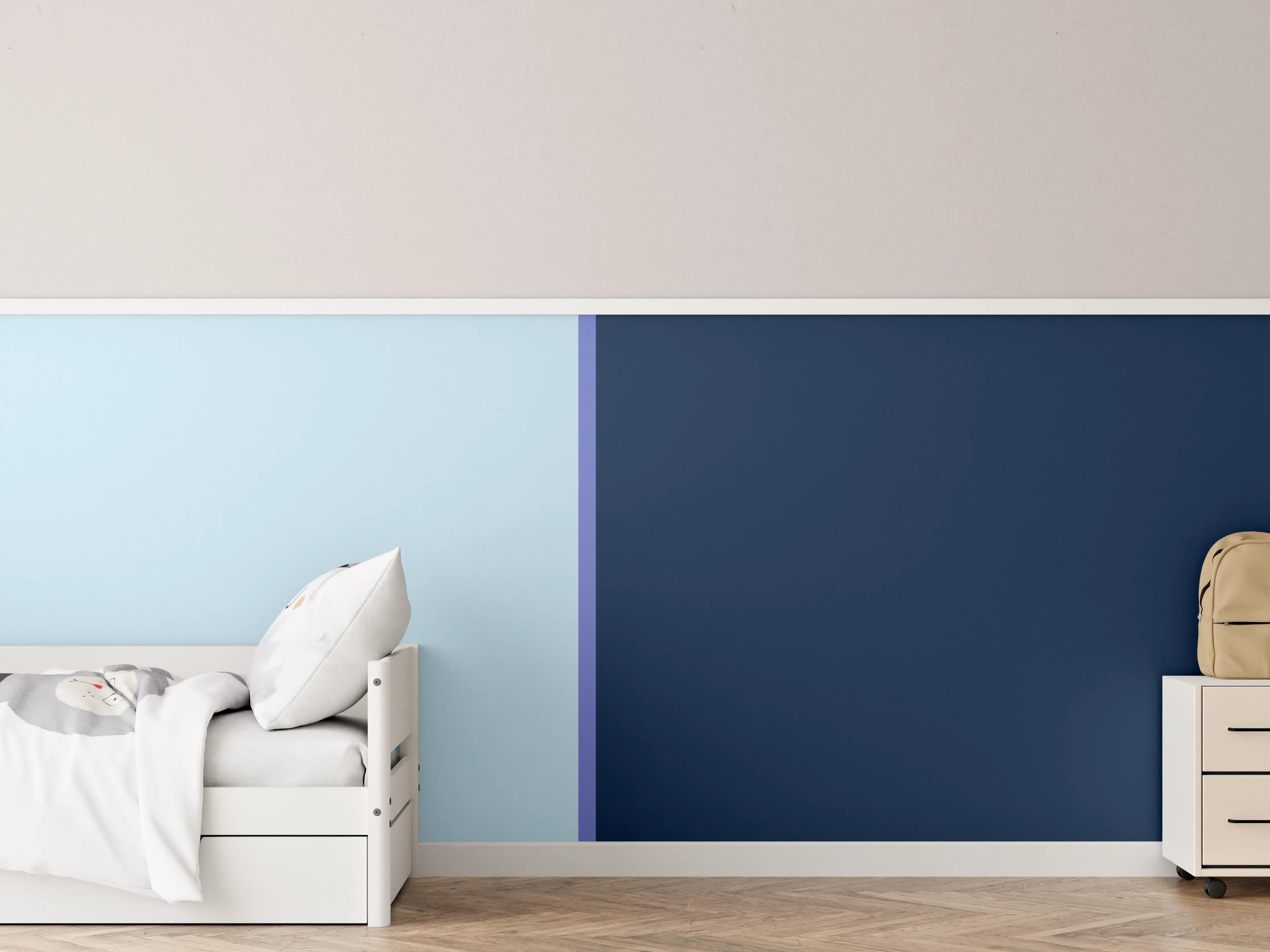 Kinderzimmer Wandgestaltung - The Blues - Easy Vertical - Blueberry