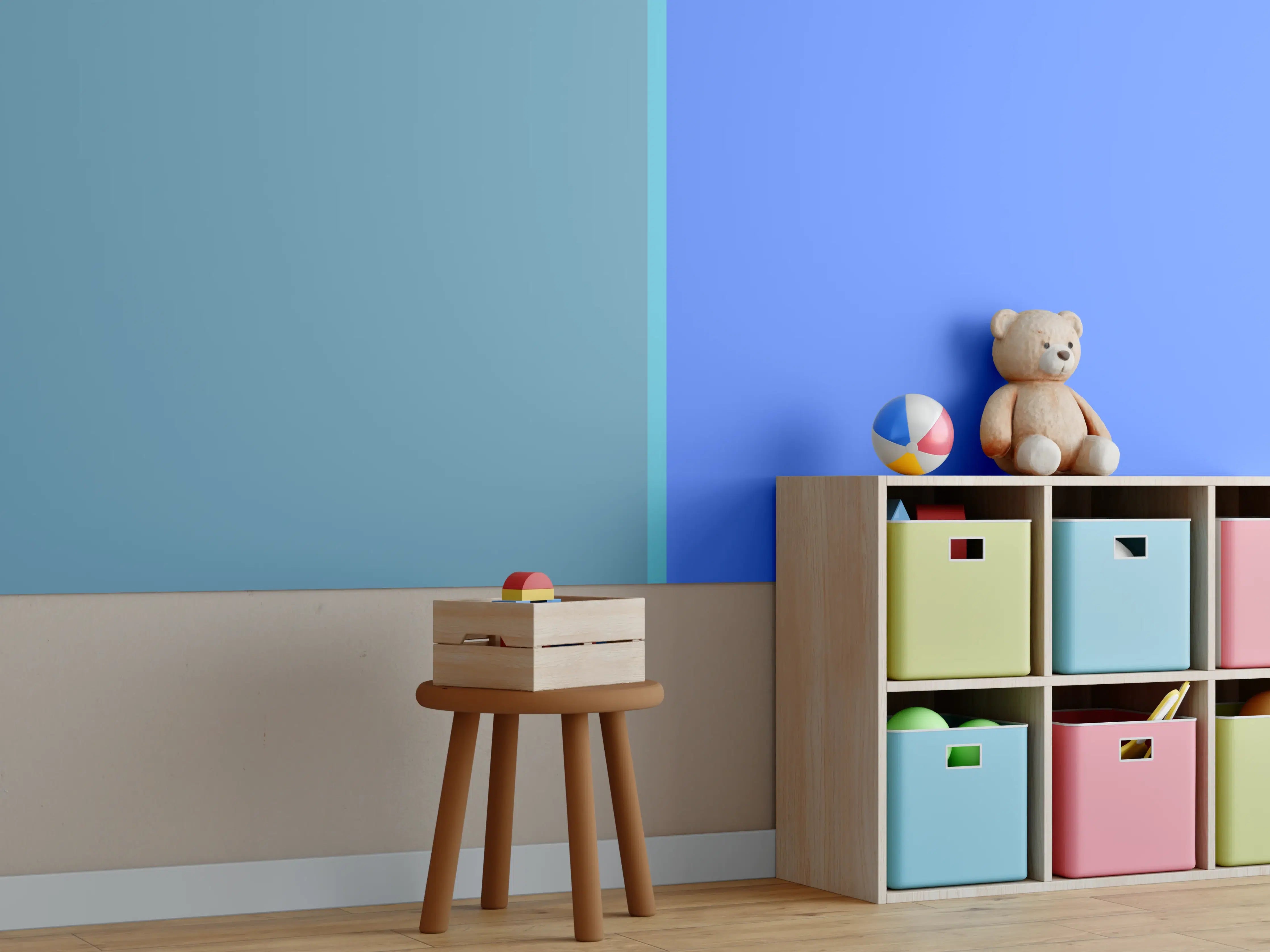 Kinderzimmer Wandgestaltung - The Blues - Easy Vertical - Cornflower