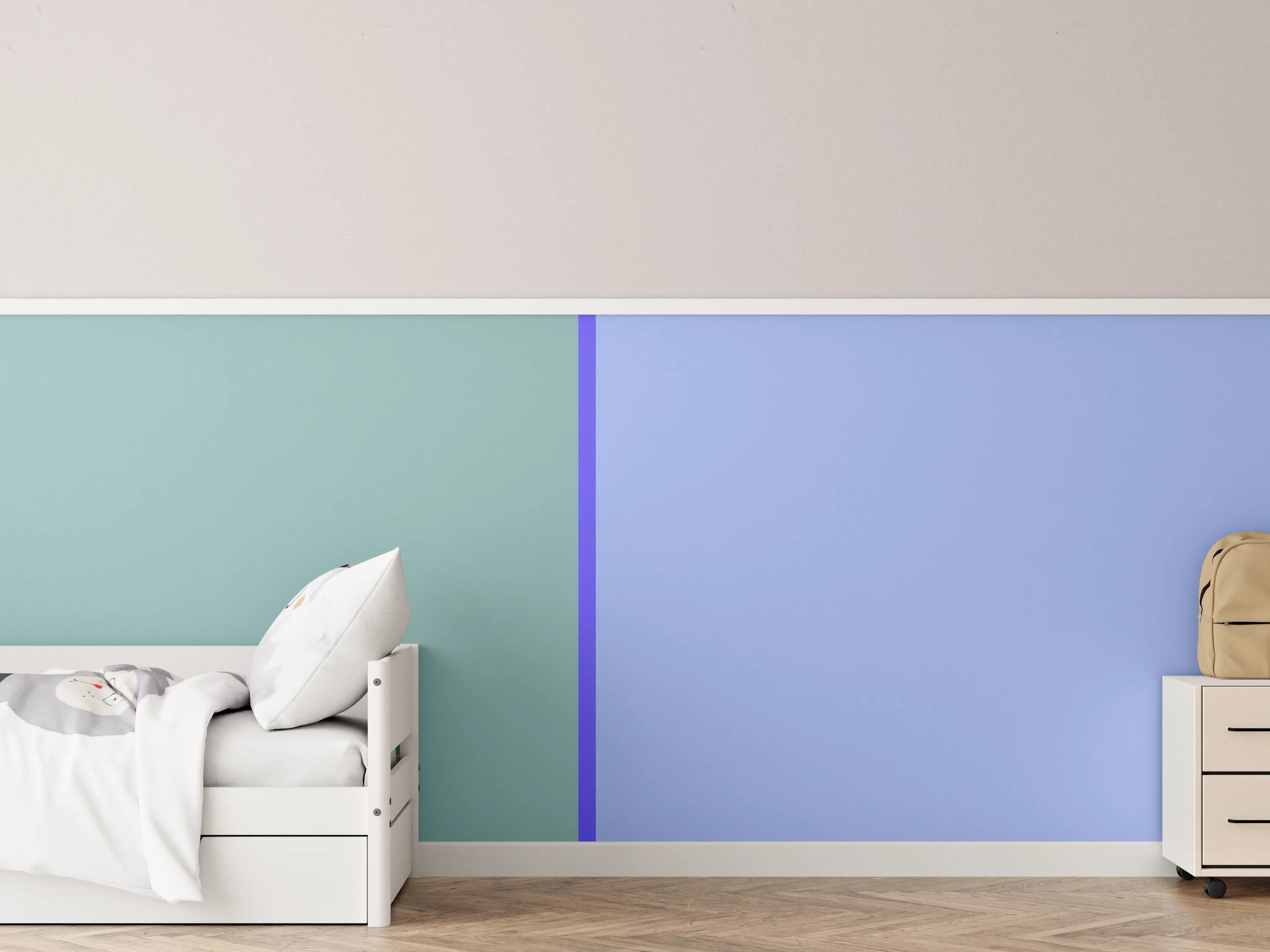 Kinderzimmer Wandgestaltung - The Blues - Easy Vertical - Lavender