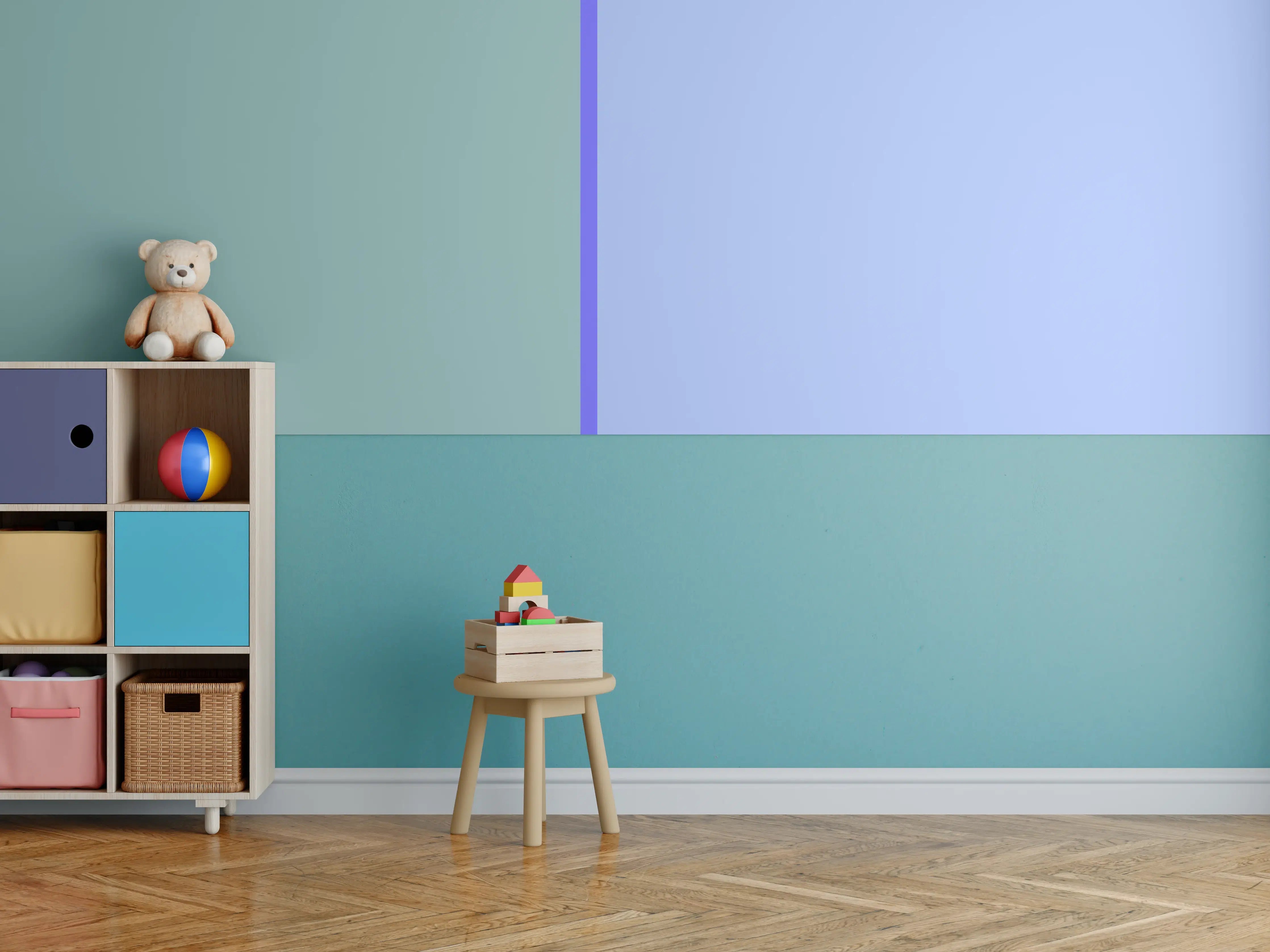 Kinderzimmer Wandgestaltung - The Blues - Easy Vertical - Lavender