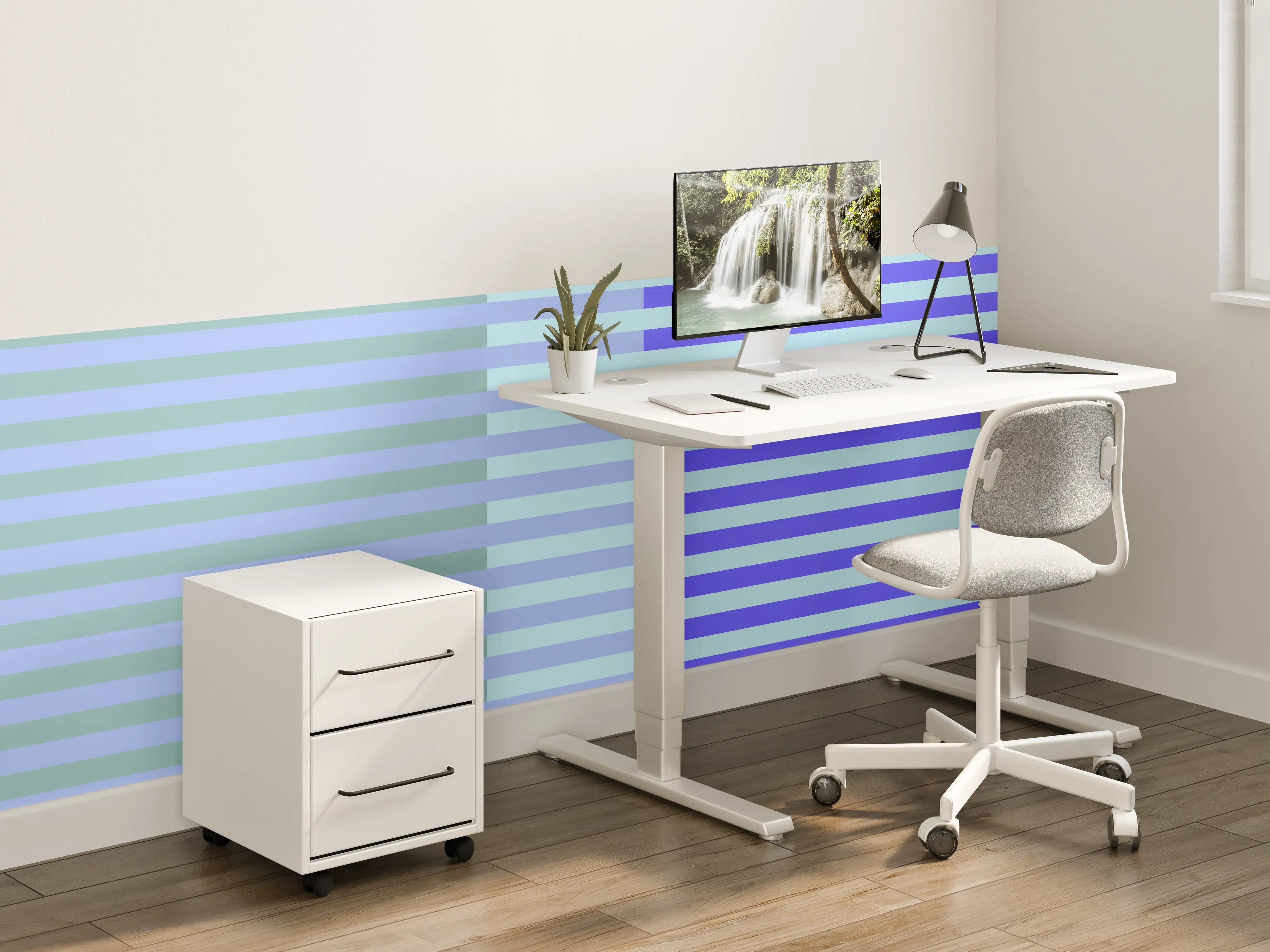 Kinderzimmer Wandgestaltung - The Blues - Multy Stripes - Lavender