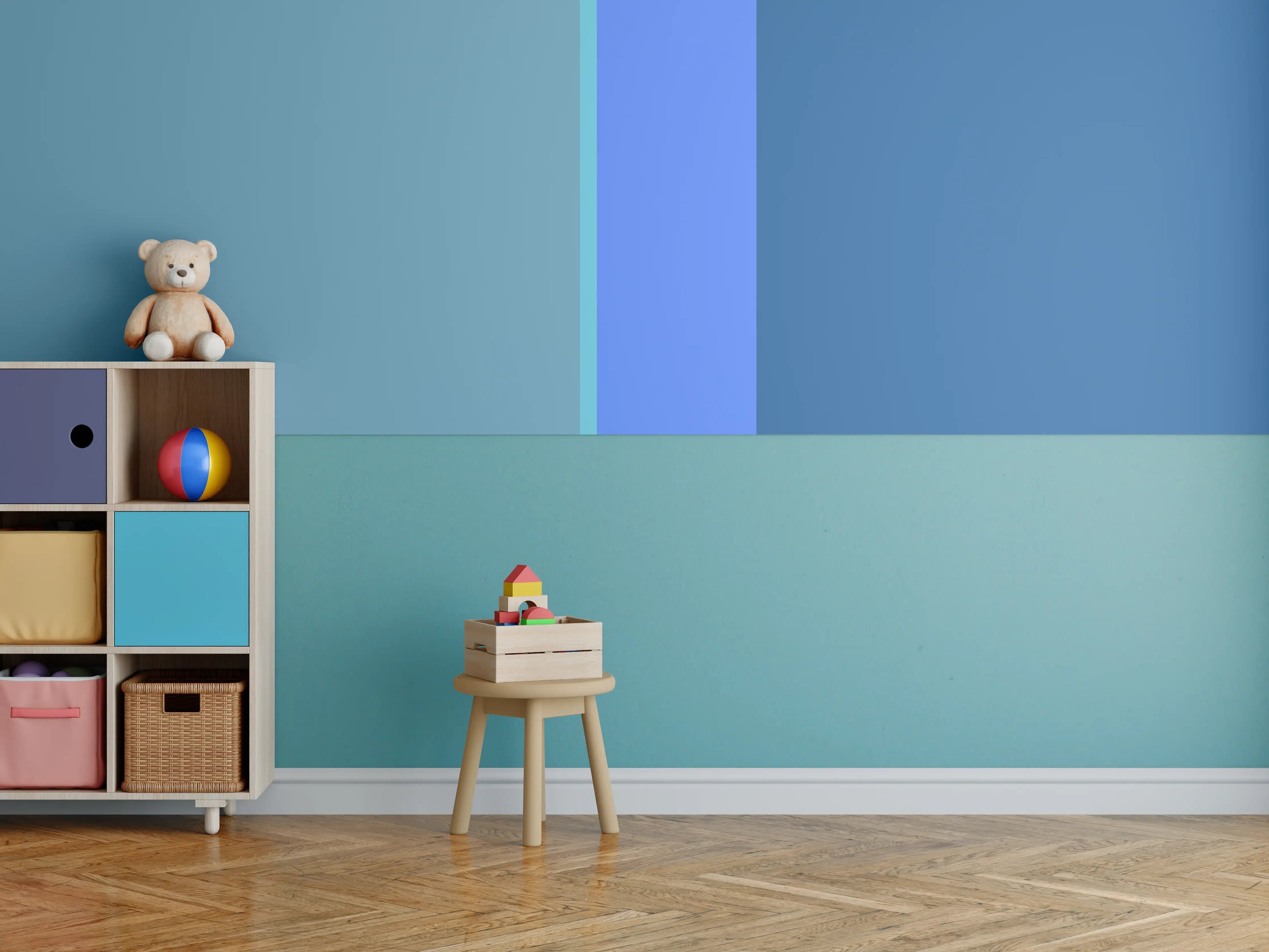 Kinderzimmer Wandgestaltung - The Blues - Vertical - Cornflower