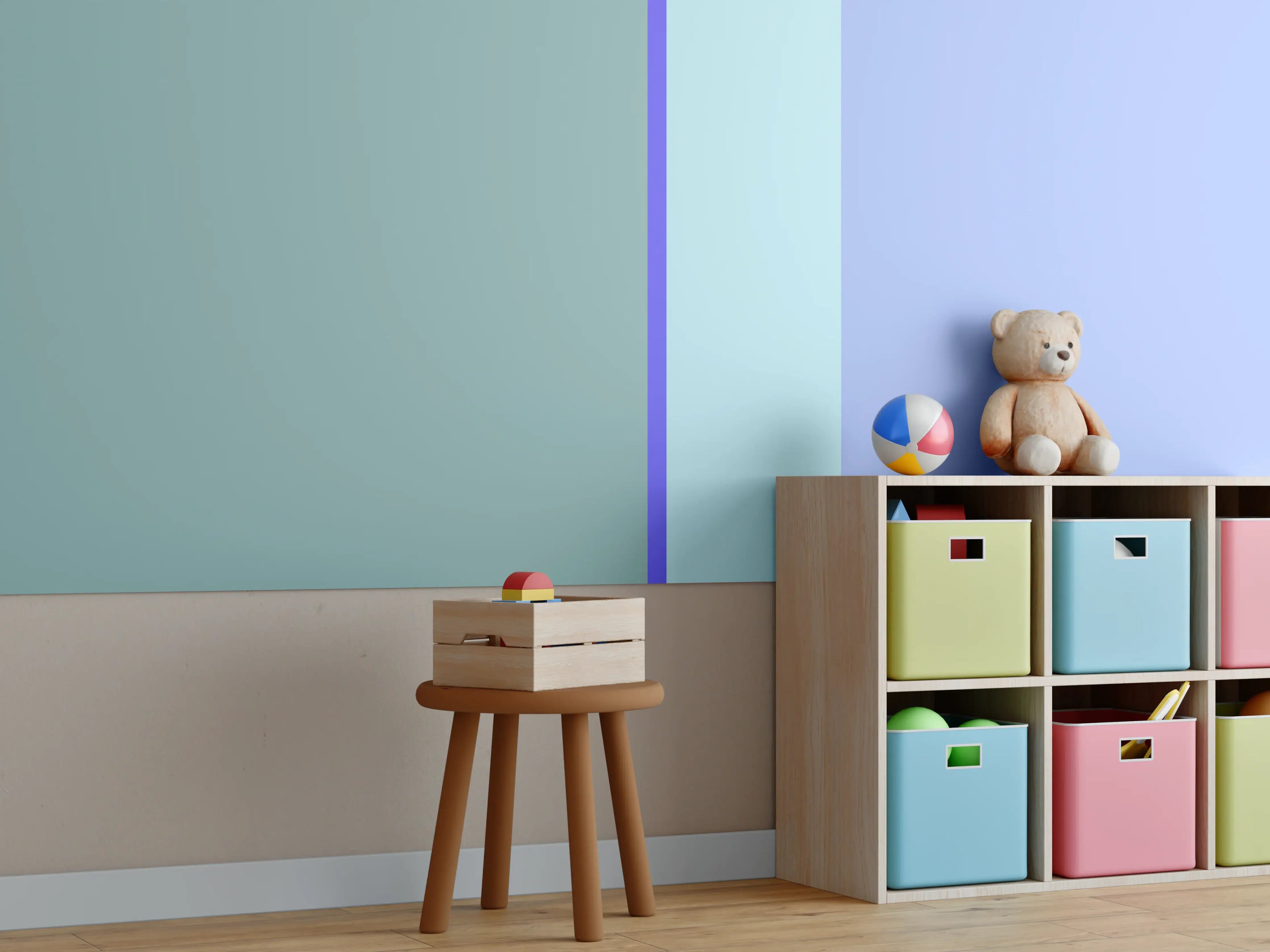 Kinderzimmer Wandgestaltung - The Blues - Vertical - Lavender