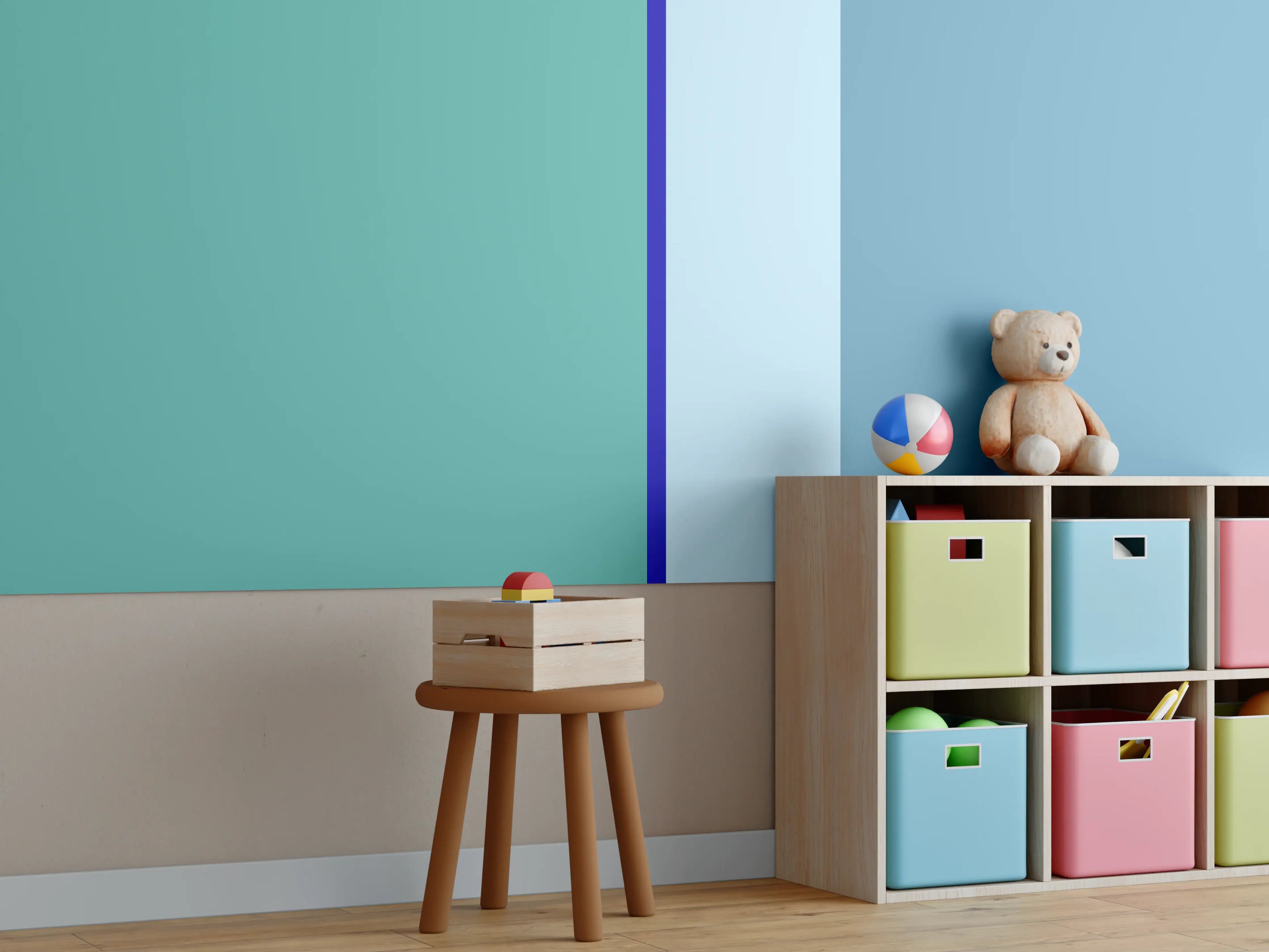 Kinderzimmer Wandgestaltung - The Blues - Vertical - Ocean