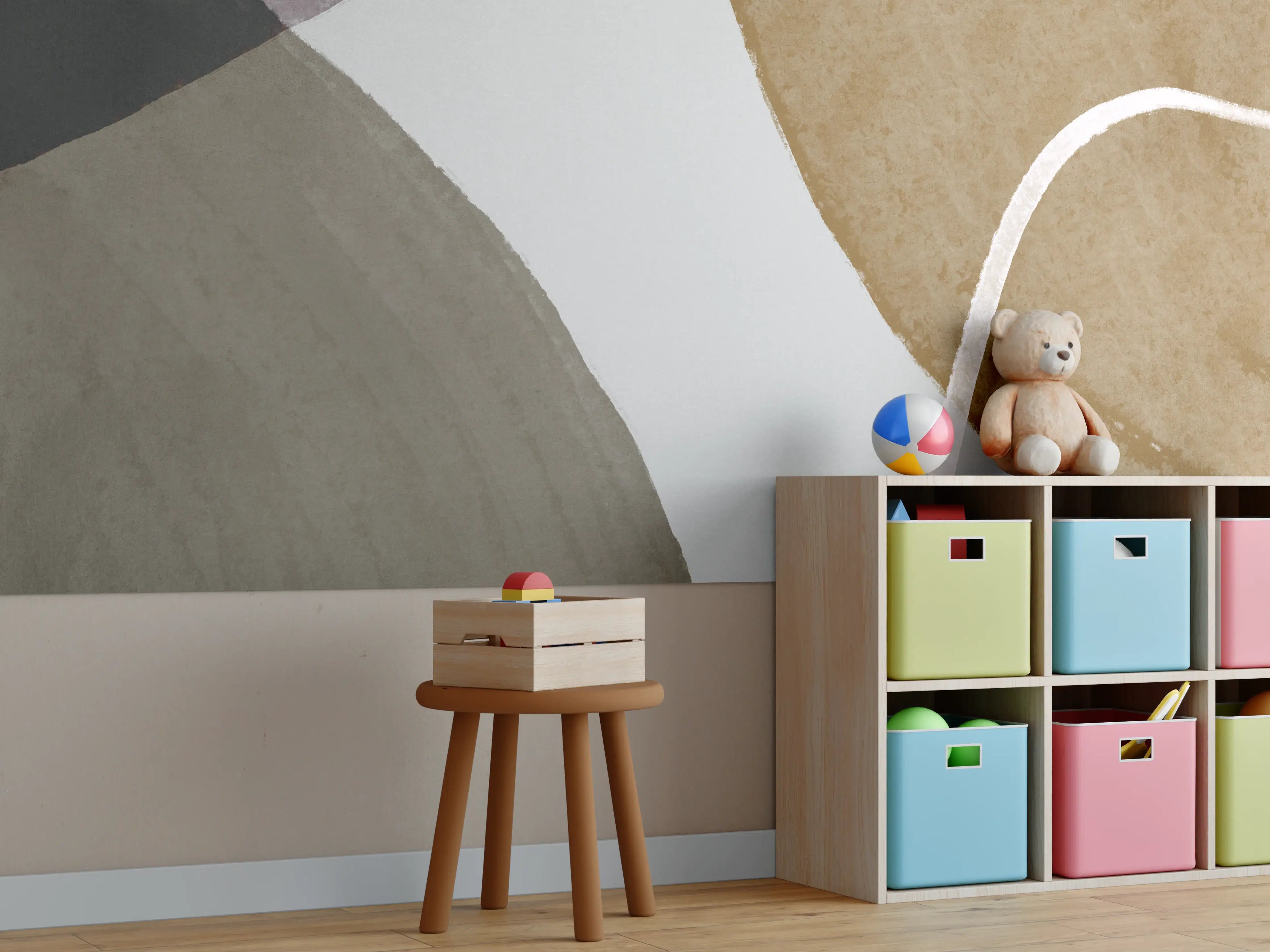 Kinderzimmer Wandgestaltung - The End Schwarz-Weiß Schrift