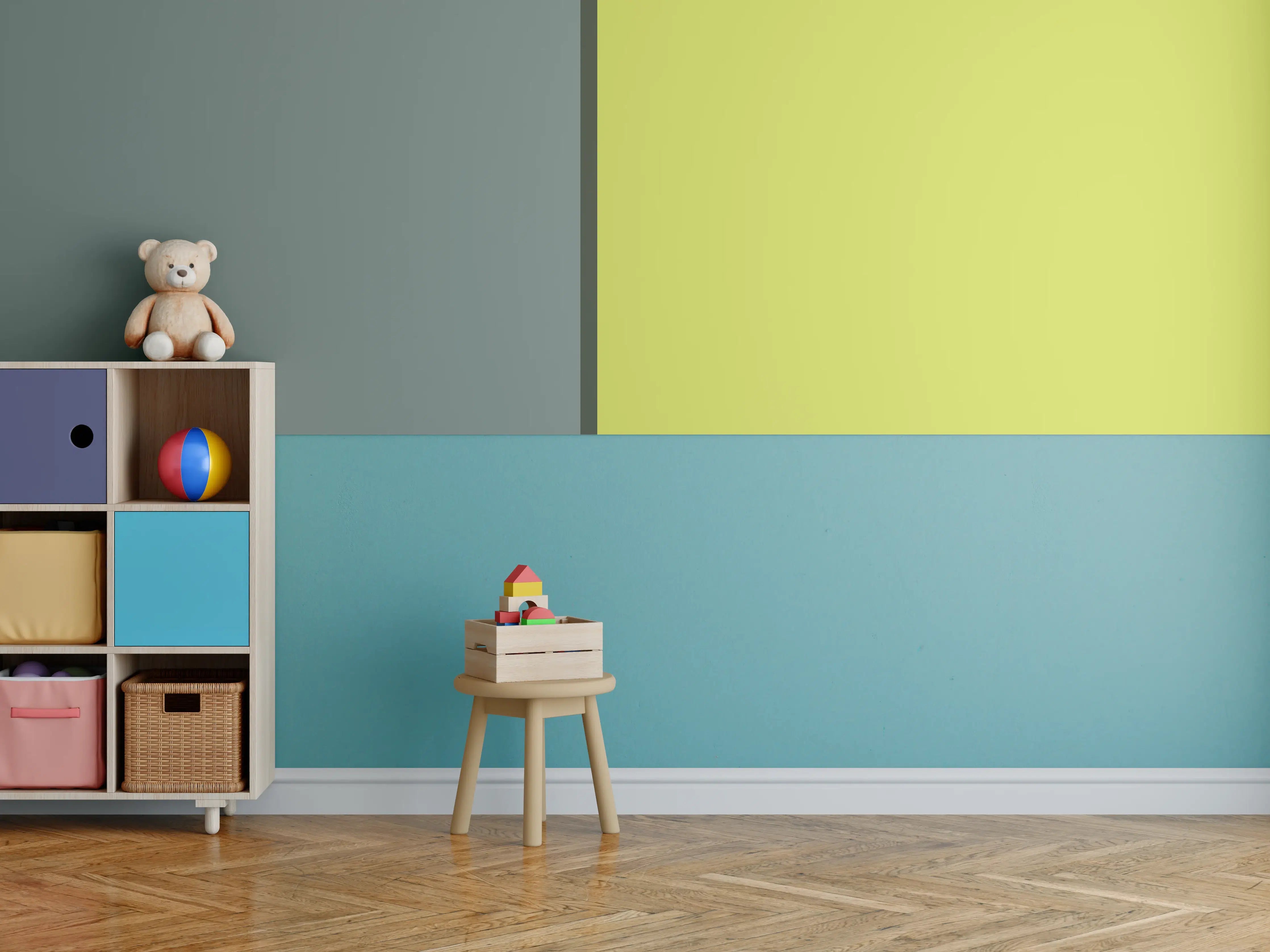 Kinderzimmer Wandgestaltung - The Greens -  Easy Vertical - Matcha